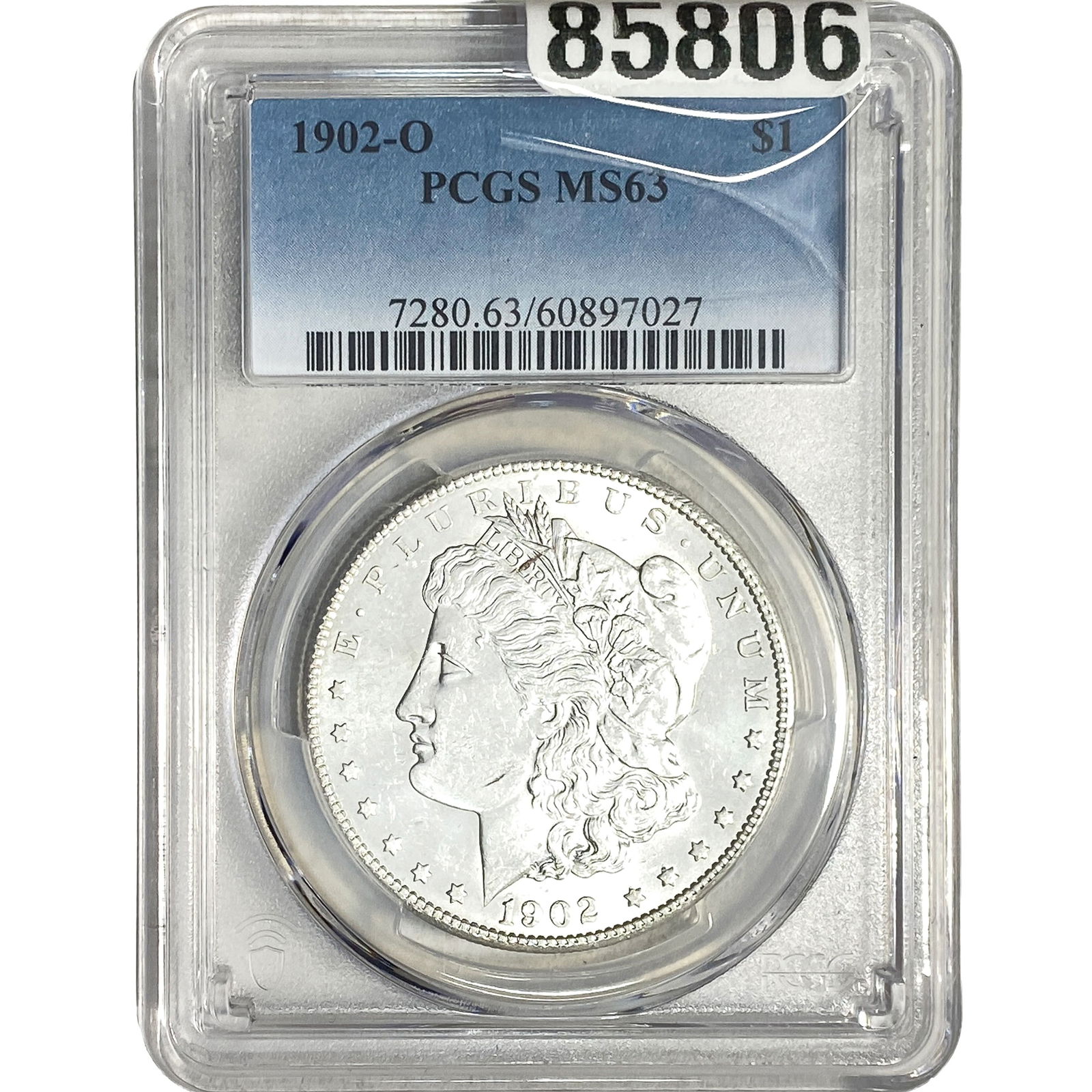 1902-O Morgan Silver Dollar PCGS MS63: 1902-O Morgan Silver Dollar PCGS MS63