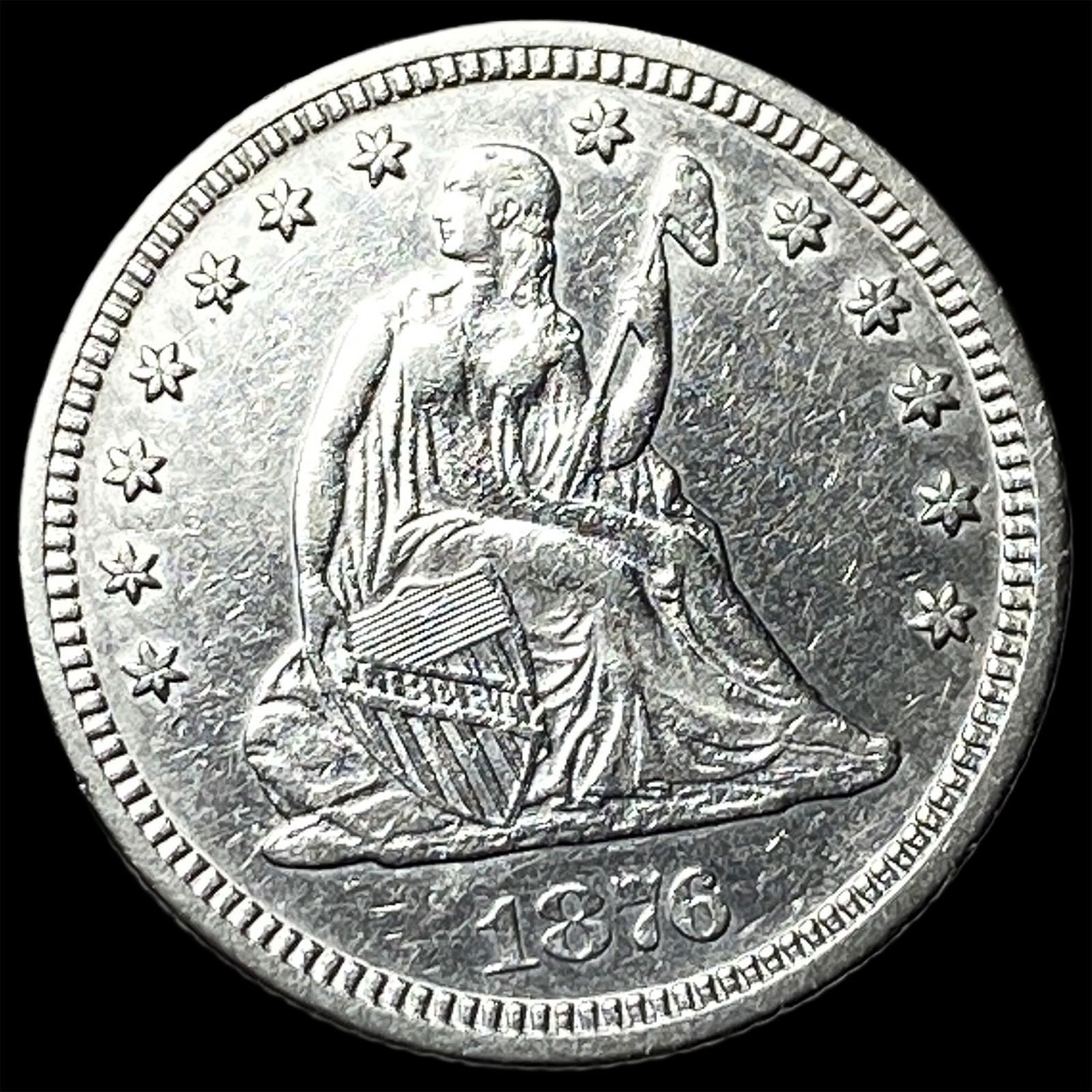 1876 Seated Liberty Quarter CLOSELY UNCIRCULATED (1 of 2)