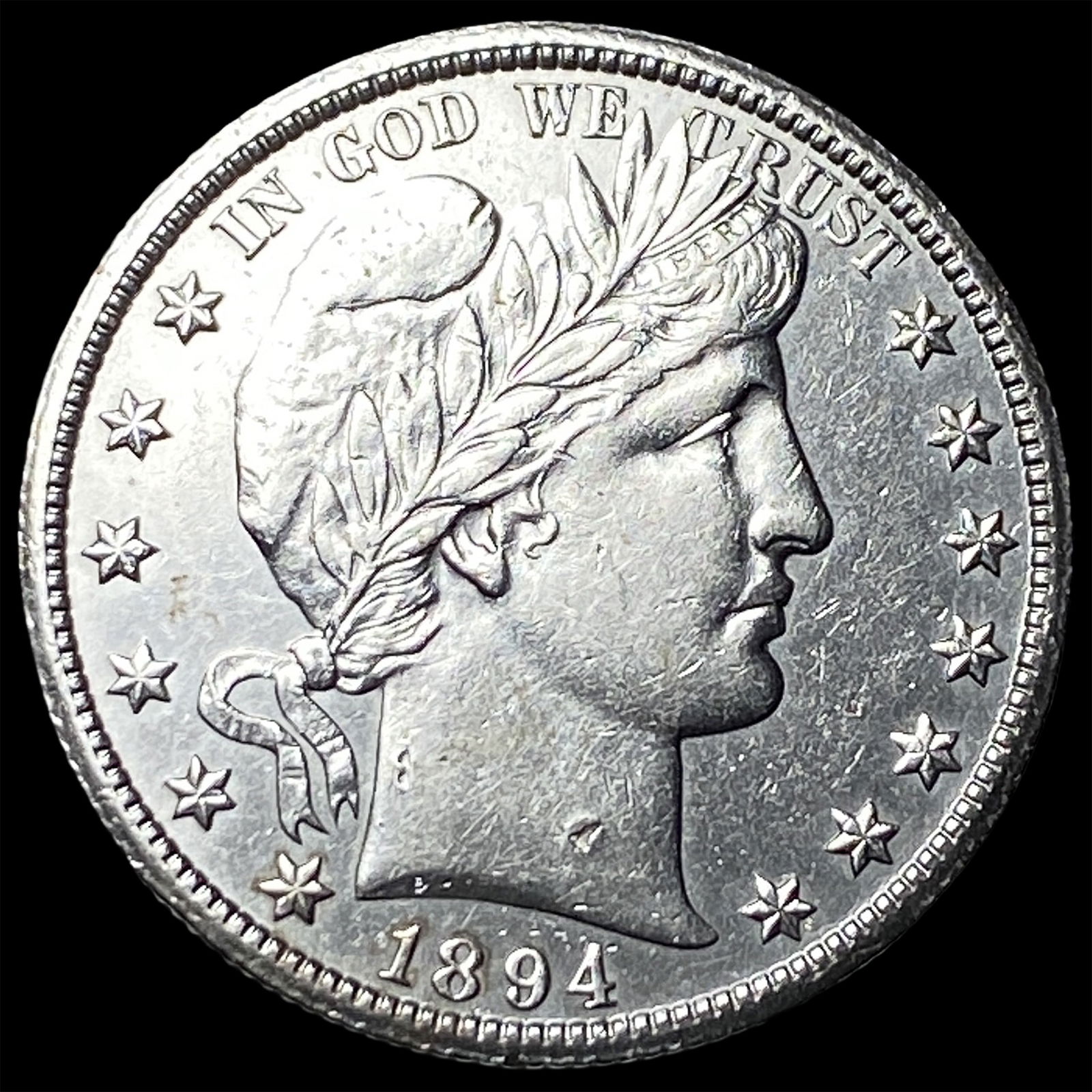 1894 Silver Half Dollar (Barber) CLOSELY UNCIRCULATED (1 of 2)