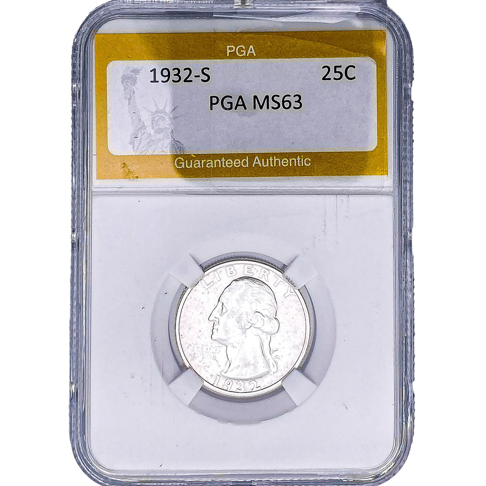 1932-S Washington Silver Quarter PGA MS63 (1 of 2)