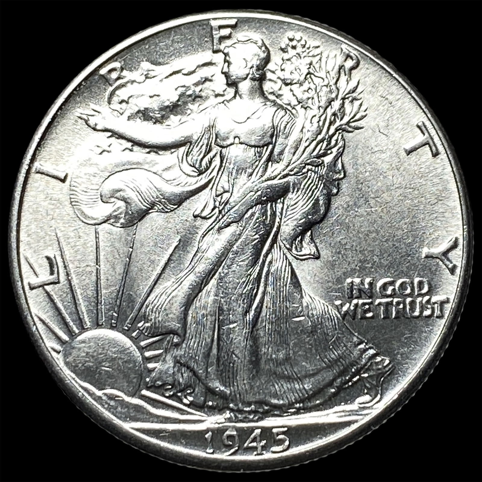 1945-S Silver Walking Liberty Half Dollar CHOICE BU: 1945-S Silver Walking Liberty Half Dollar CHOICE BU