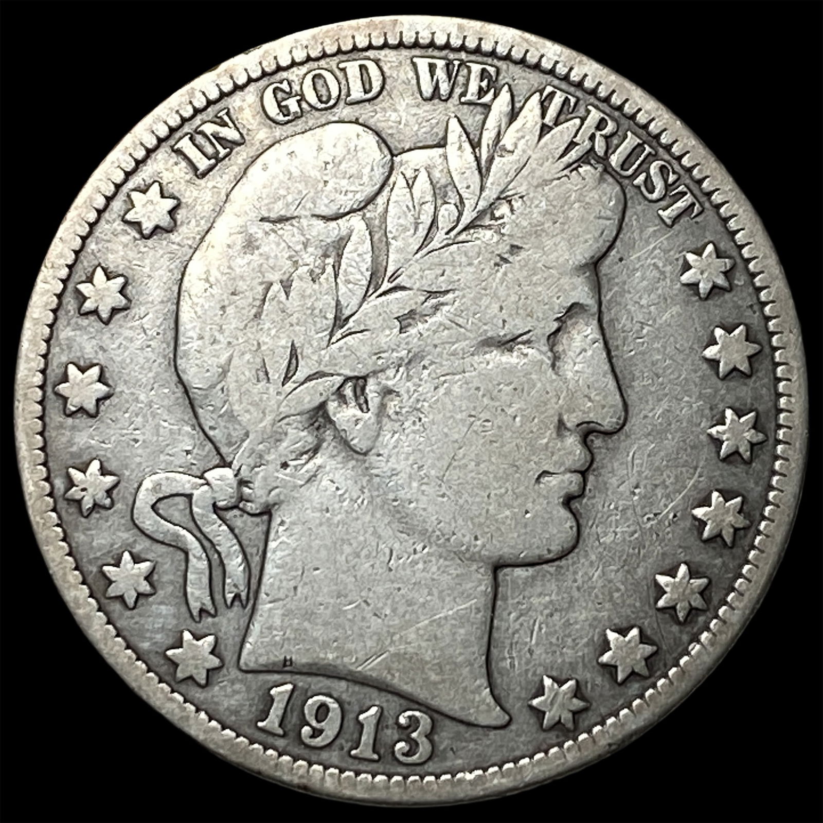 1913 Silver Half Dollar (Barber) NICELY CIRCULATED (1 of 2)