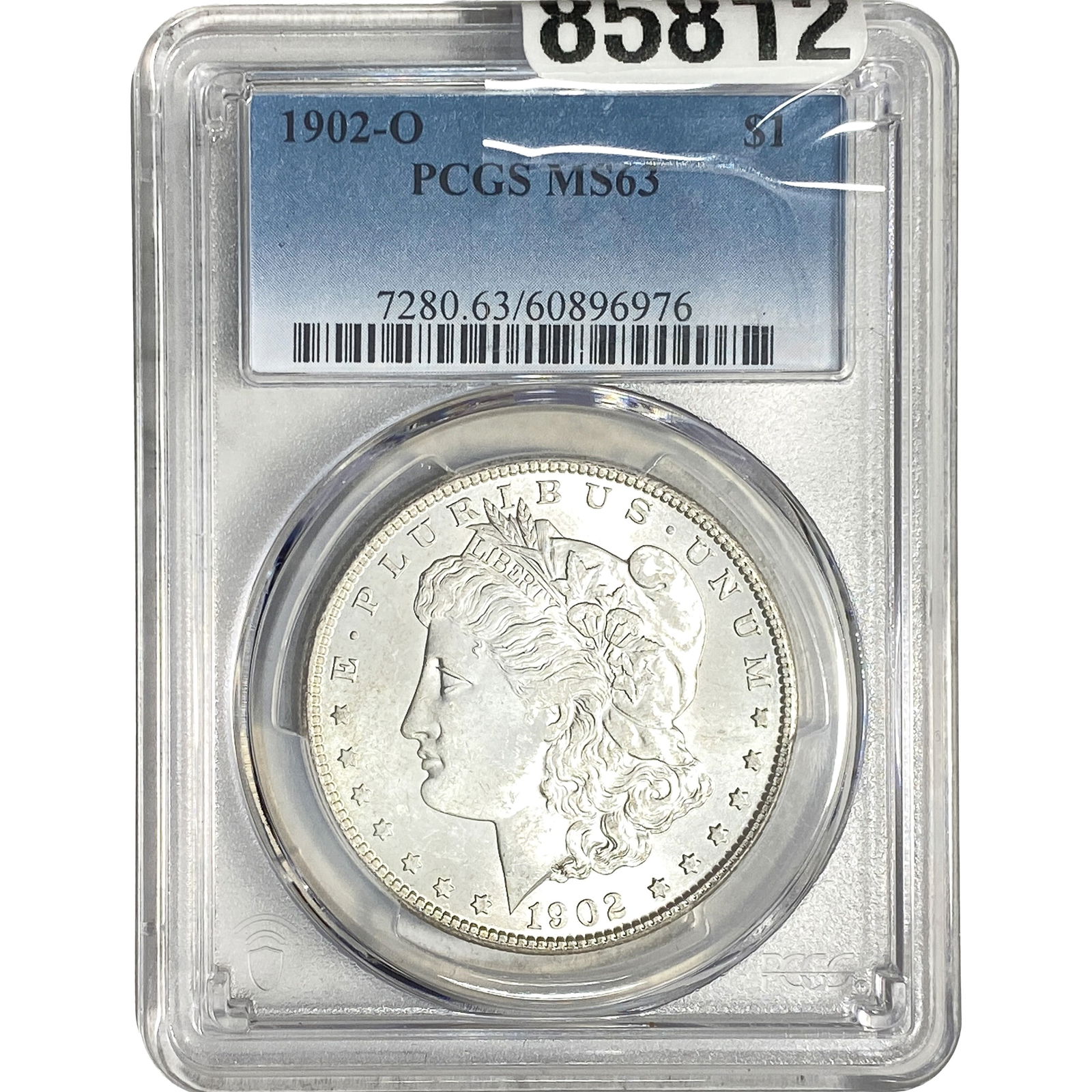 1902-O Morgan Silver Dollar PCGS MS63: 1902-O Morgan Silver Dollar PCGS MS63