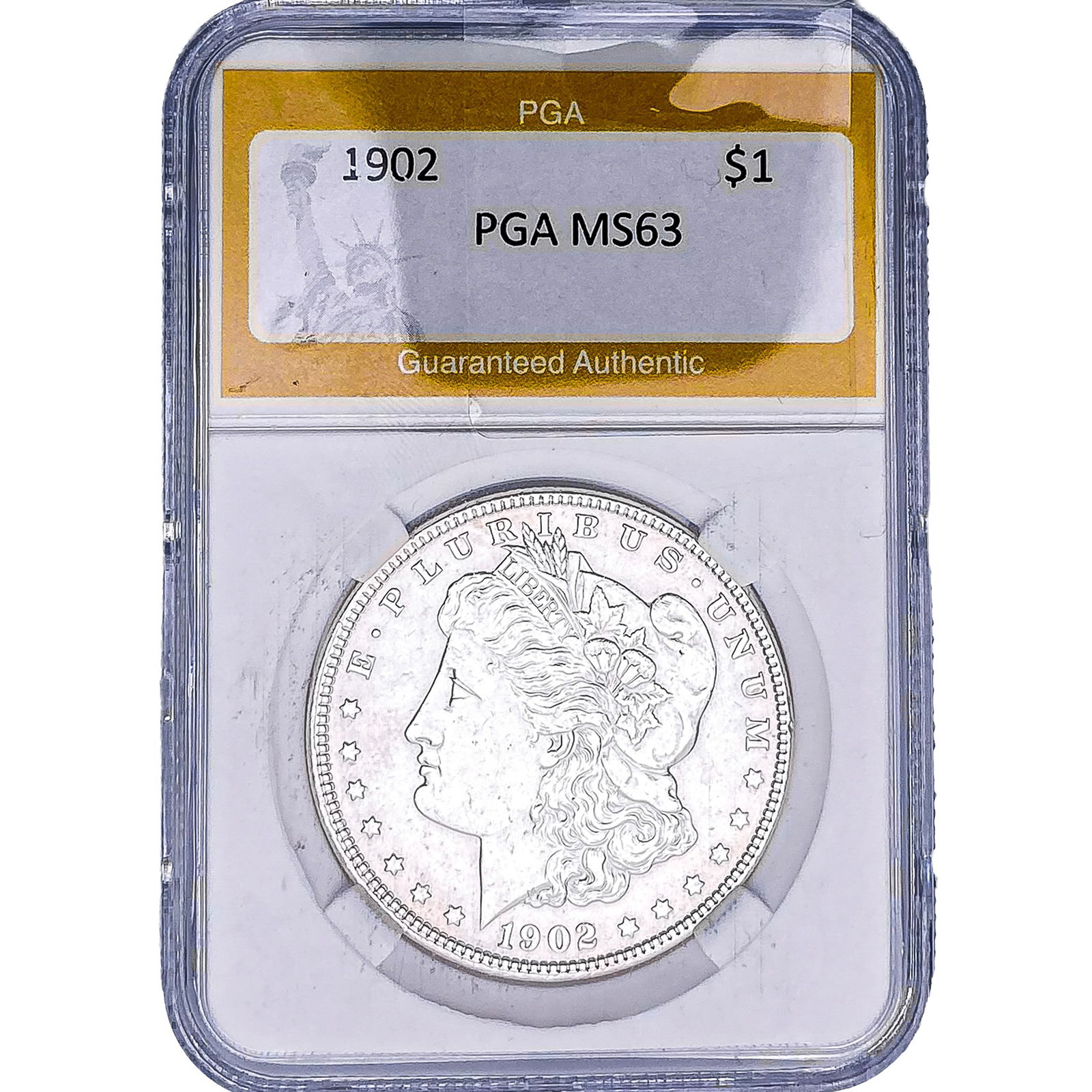 1902 Morgan Silver Dollar PGA MS63: 1902 Morgan Silver Dollar PGA MS63