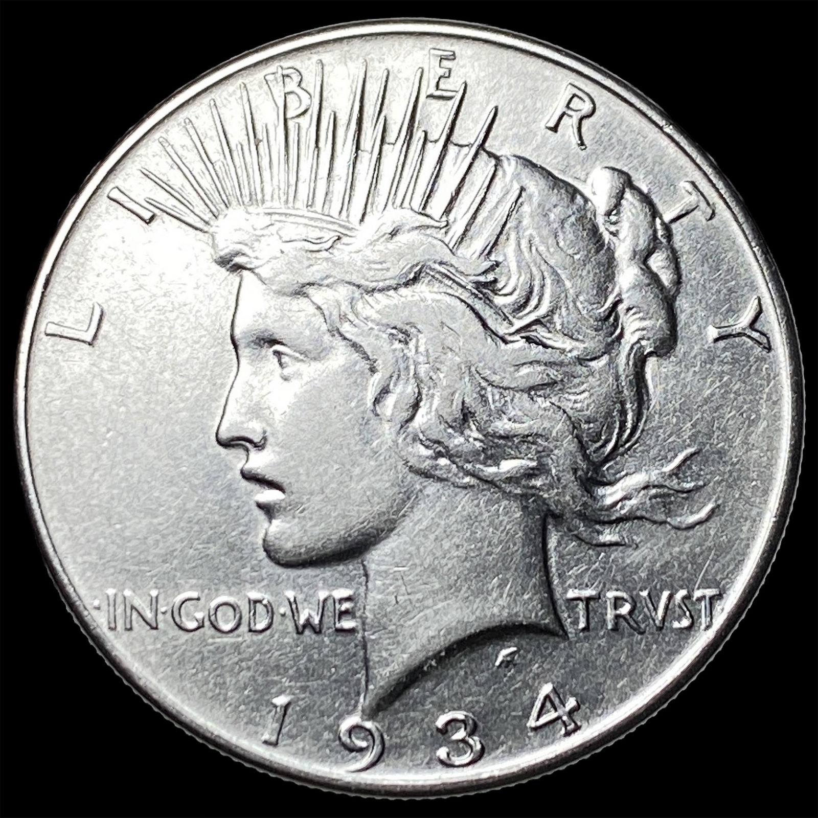 1934 Silver Peace Dollar CHOICE AU: 1934 Silver Peace Dollar CHOICE AU