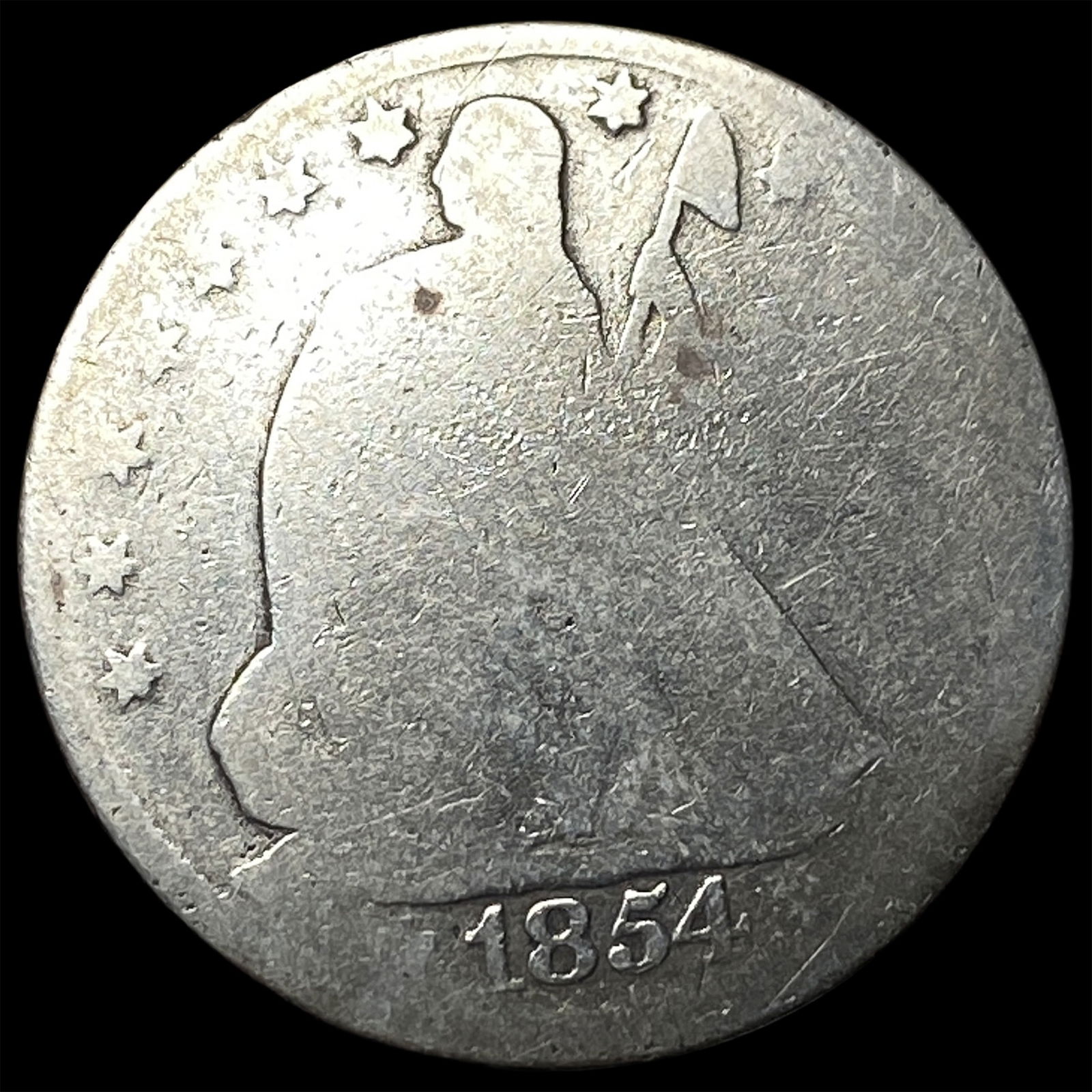 1854 Seated Liberty Half Dollar NICELY CIRCULATED (1 of 2)