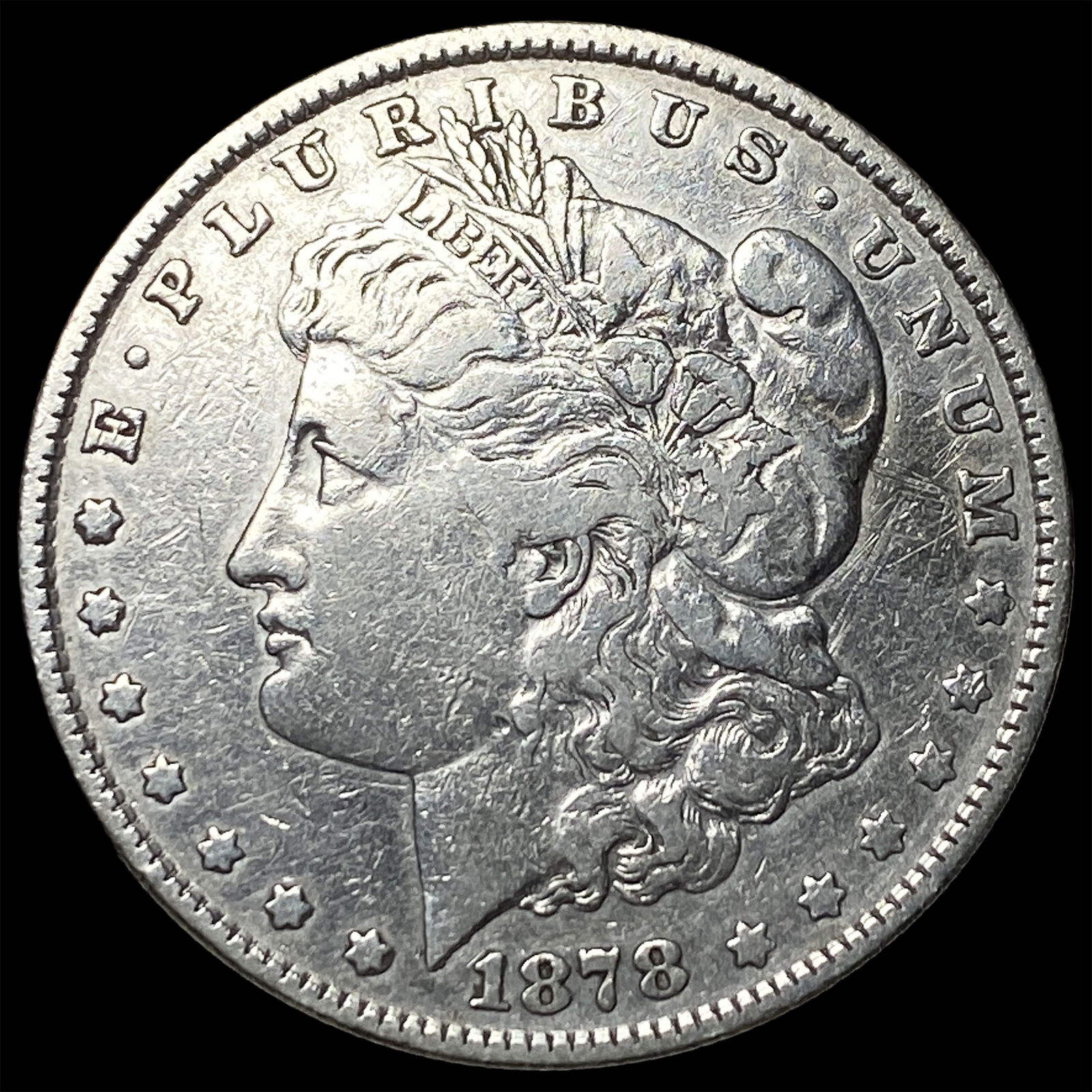 1878-S Silver Morgan Dollar NEARLY UNCIRCULATED: 1878-S Silver Morgan Dollar NEARLY UNCIRCULATED