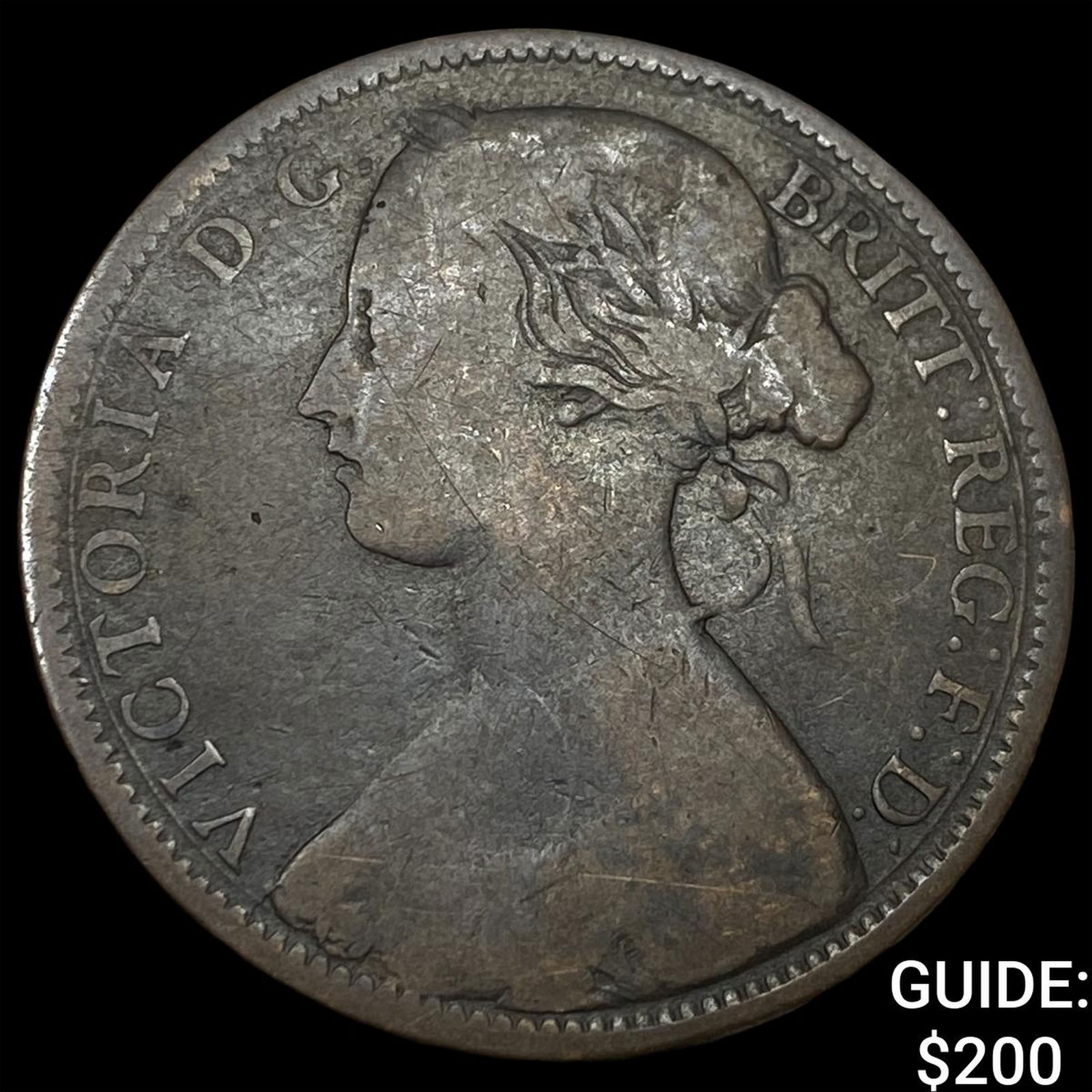 1863 Great Britain Copper Penny NEARLY UNCIRCULATED: 1863 Great Britain Copper Penny NEARLY UNCIRCULATED