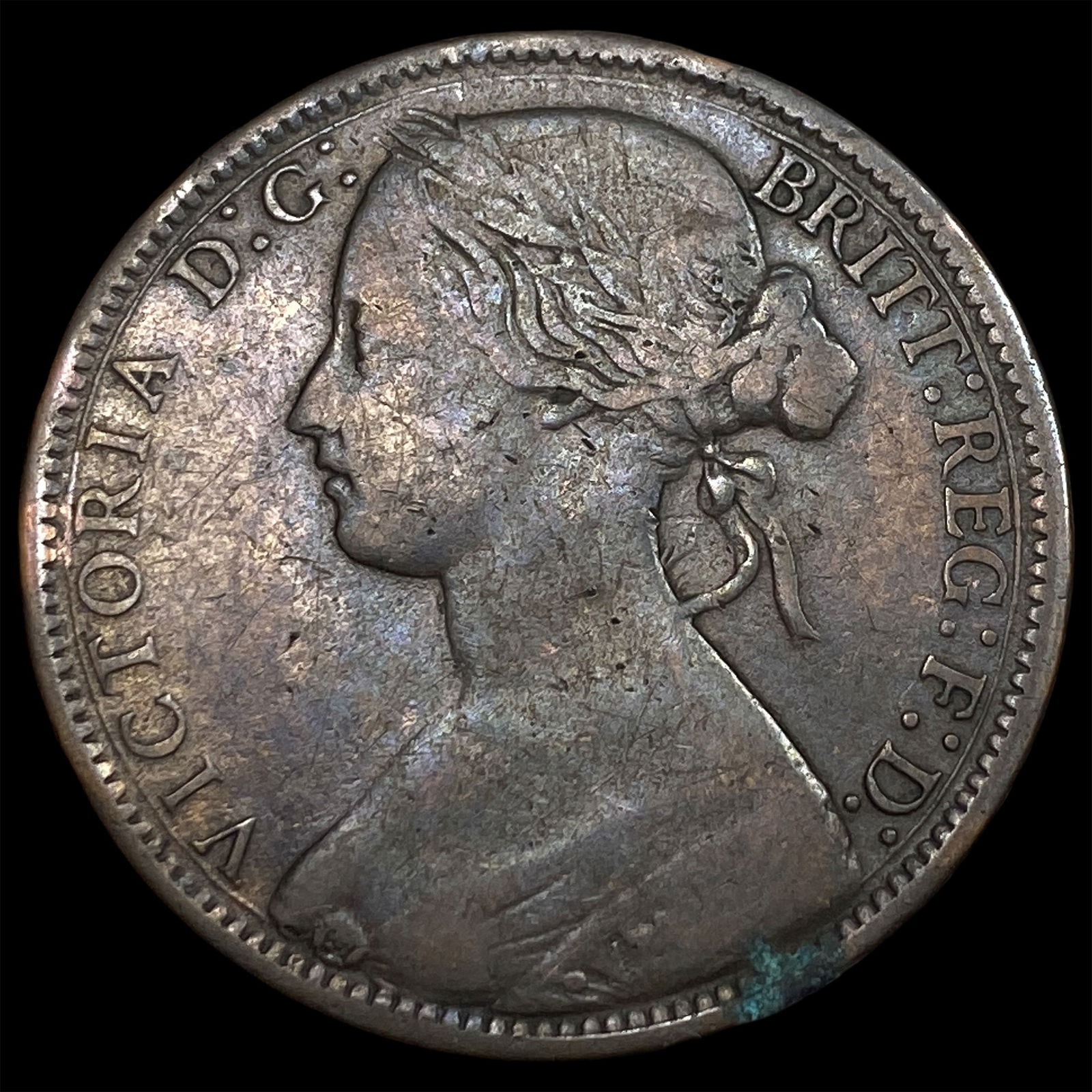 1867 Great Britain Copper Penny ABOUT UNCIRCULATED: 1867 Great Britain Copper Penny ABOUT UNCIRCULATED