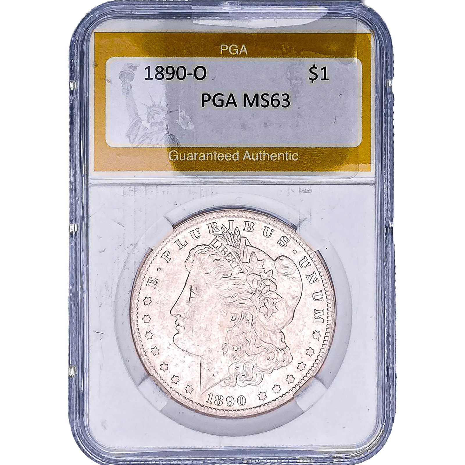 1890-O Morgan Silver Dollar PGA MS63: 1890-O Morgan Silver Dollar PGA MS63