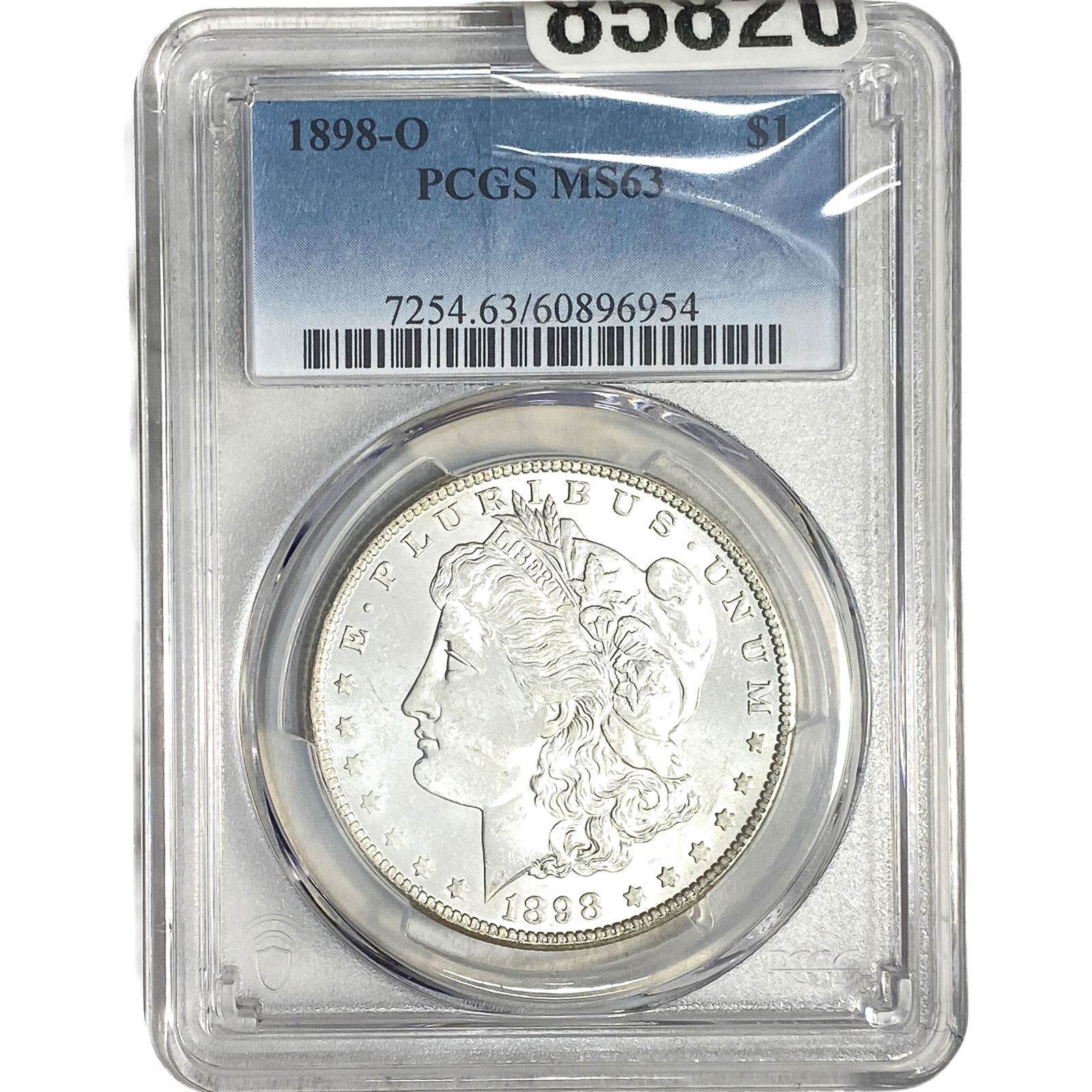 1898-O Morgan Silver Dollar PCGS MS63: 1898-O Morgan Silver Dollar PCGS MS63