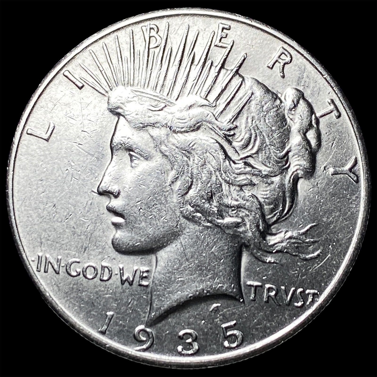 1935 Silver Peace Dollar CLOSELY UNCIRCULATED: 1935 Silver Peace Dollar CLOSELY UNCIRCULATED