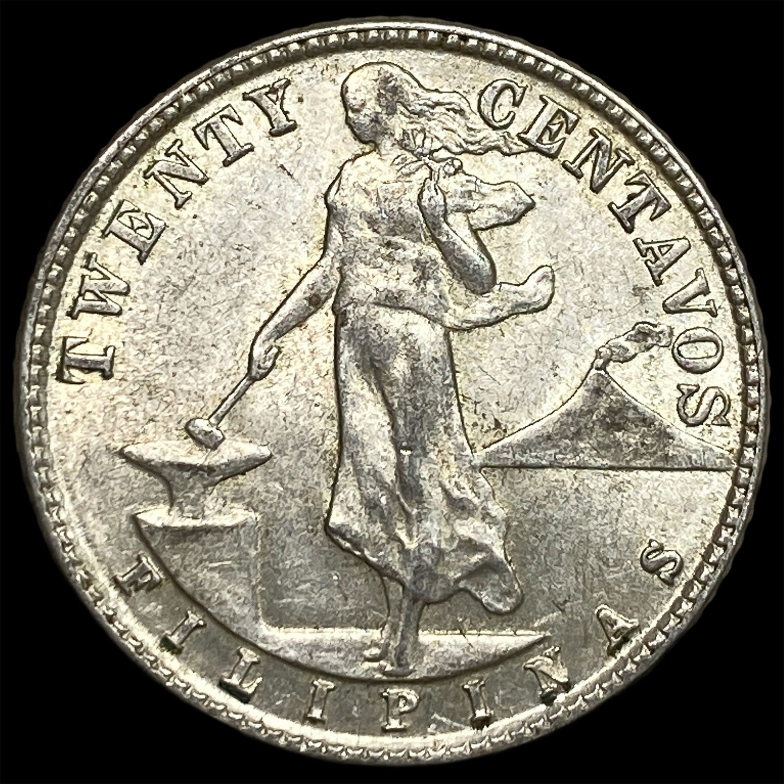 1945 U.S. Philippines Silver 20 Centavos HIGH GRADE: 1945 U.S. Philippines Silver 20 Centavos HIGH GRADE