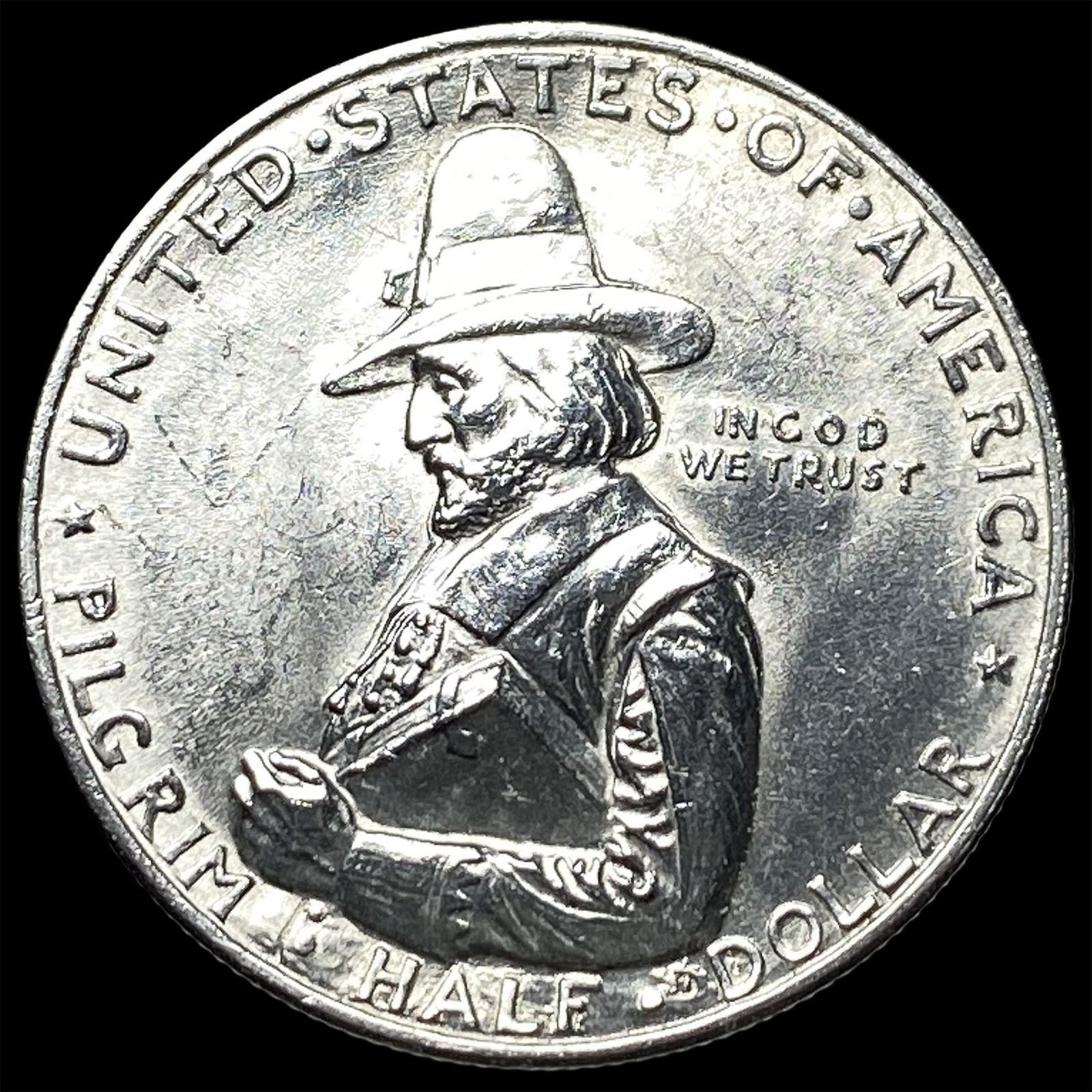 1920 Silver Pilgrim Tercentenary Half Dollar GEM BU: 1920 Silver Pilgrim Tercentenary Half Dollar GEM BU