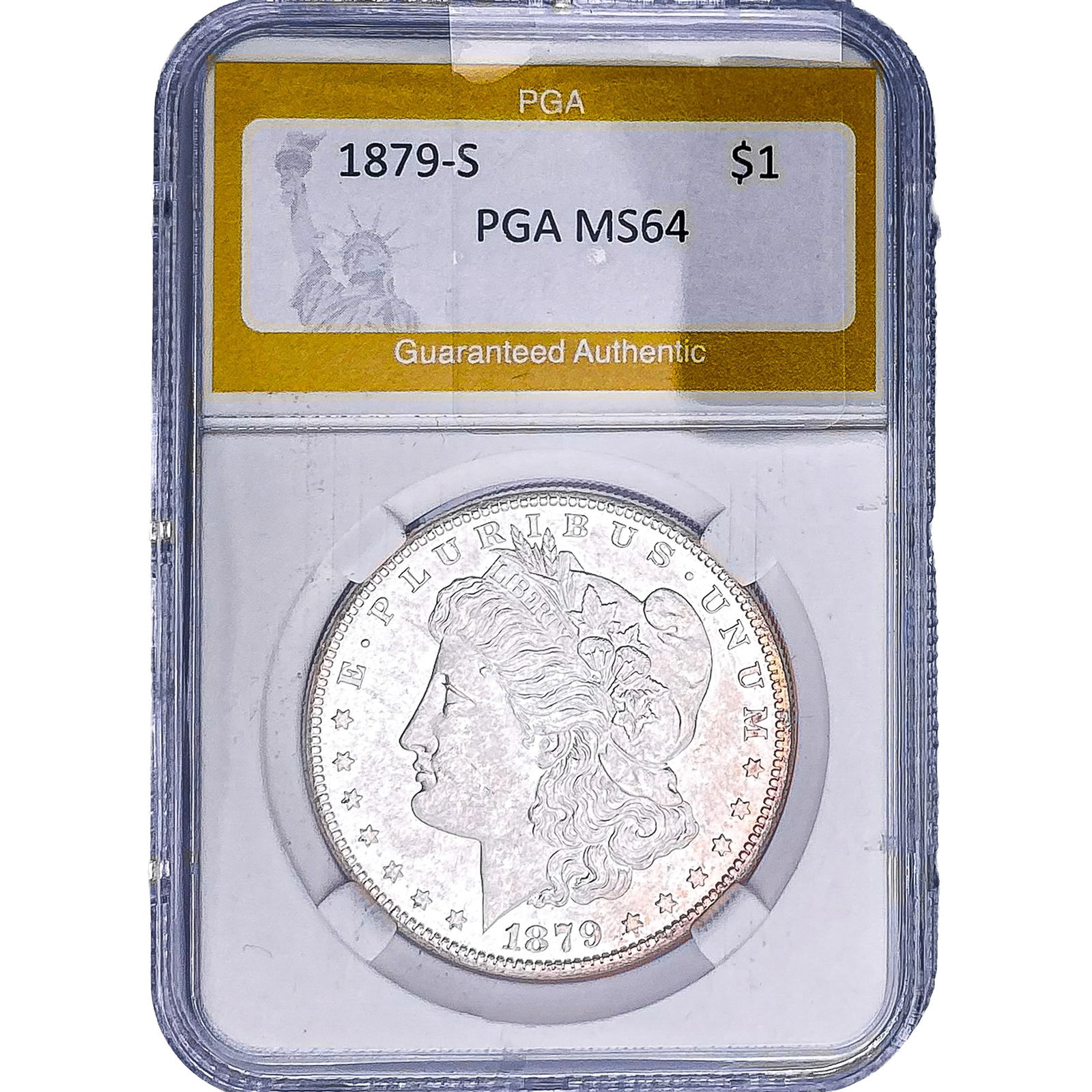 1879-S Morgan Silver Dollar PGA MS64: 1879-S Morgan Silver Dollar PGA MS64