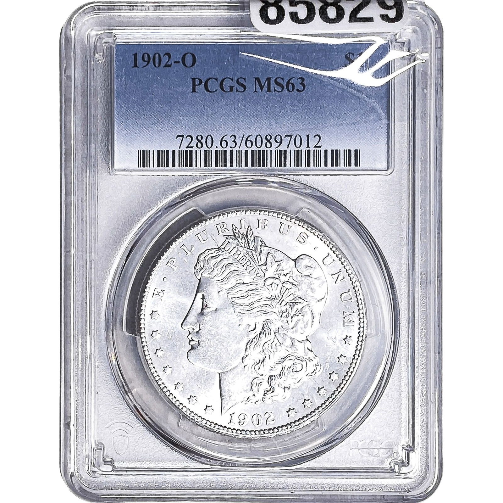 1902-O Morgan Silver Dollar PCGS MS63: 1902-O Morgan Silver Dollar PCGS MS63