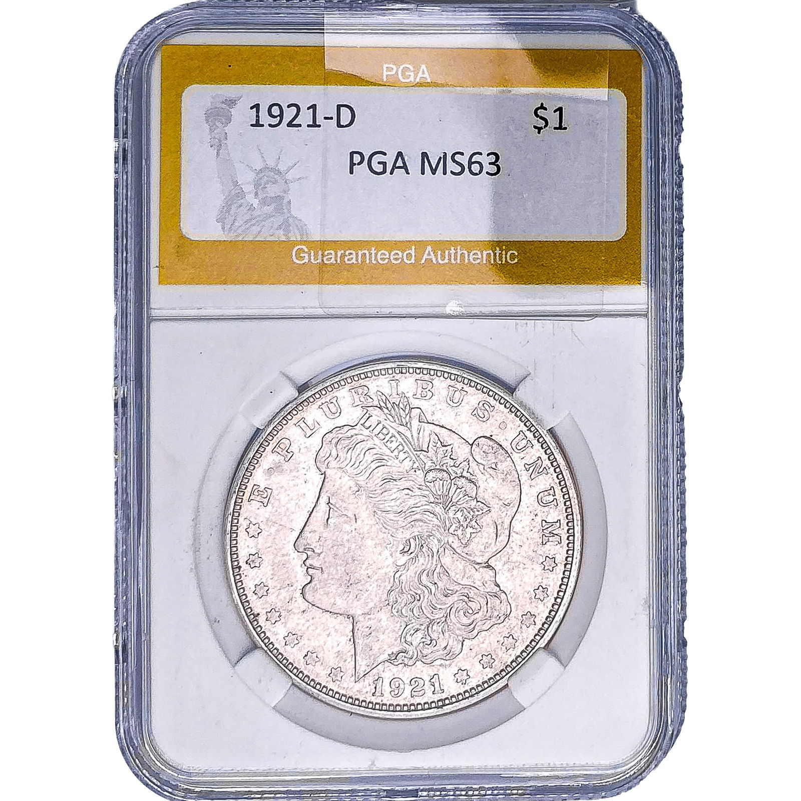 1921-D Morgan Silver Dollar PGA MS63 (1 of 2)