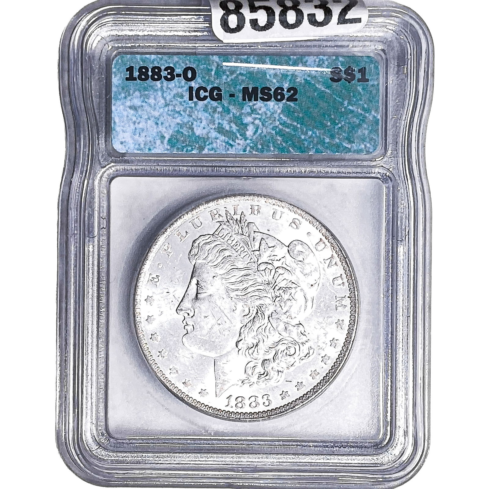 1883-O Morgan Silver Dollar ICGS MS62: 1883-O Morgan Silver Dollar ICGS MS62