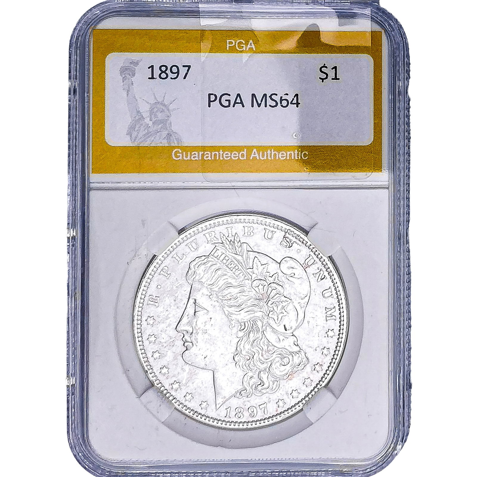 1897 Morgan Silver Dollar PGA MS64: 1897 Morgan Silver Dollar PGA MS64