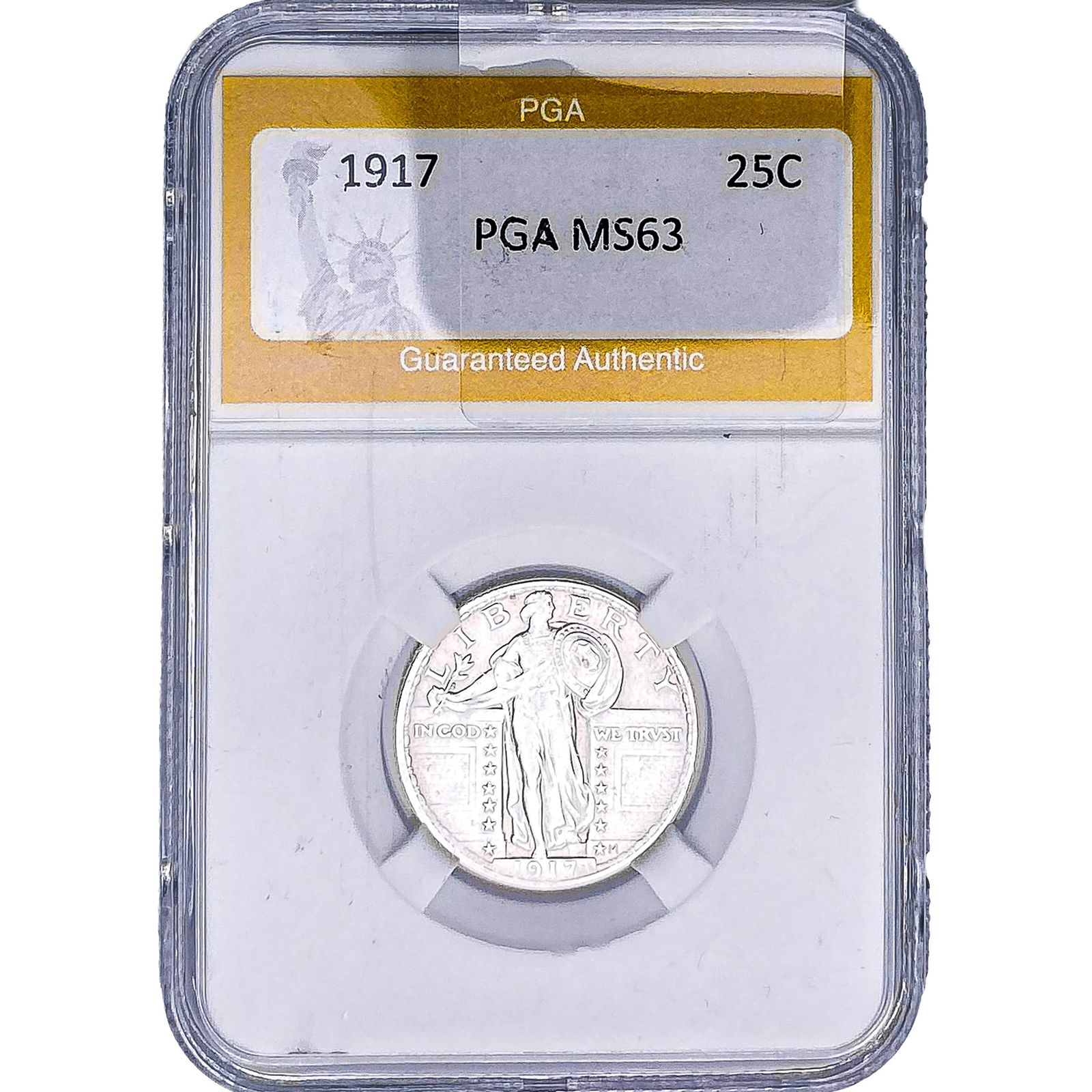 1917 Standing Liberty Quarter PGA MS63: 1917 Standing Liberty Quarter PGA MS63