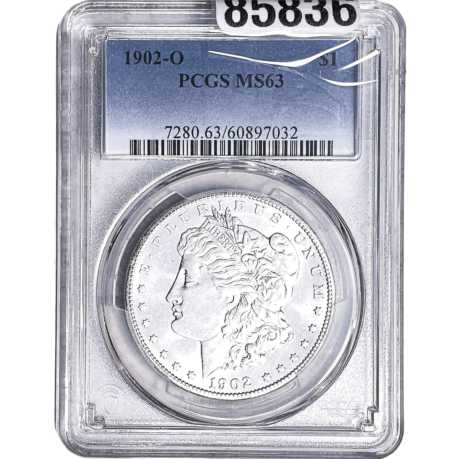 1902-O Morgan Silver Dollar PCGS MS63: 1902-O Morgan Silver Dollar PCGS MS63