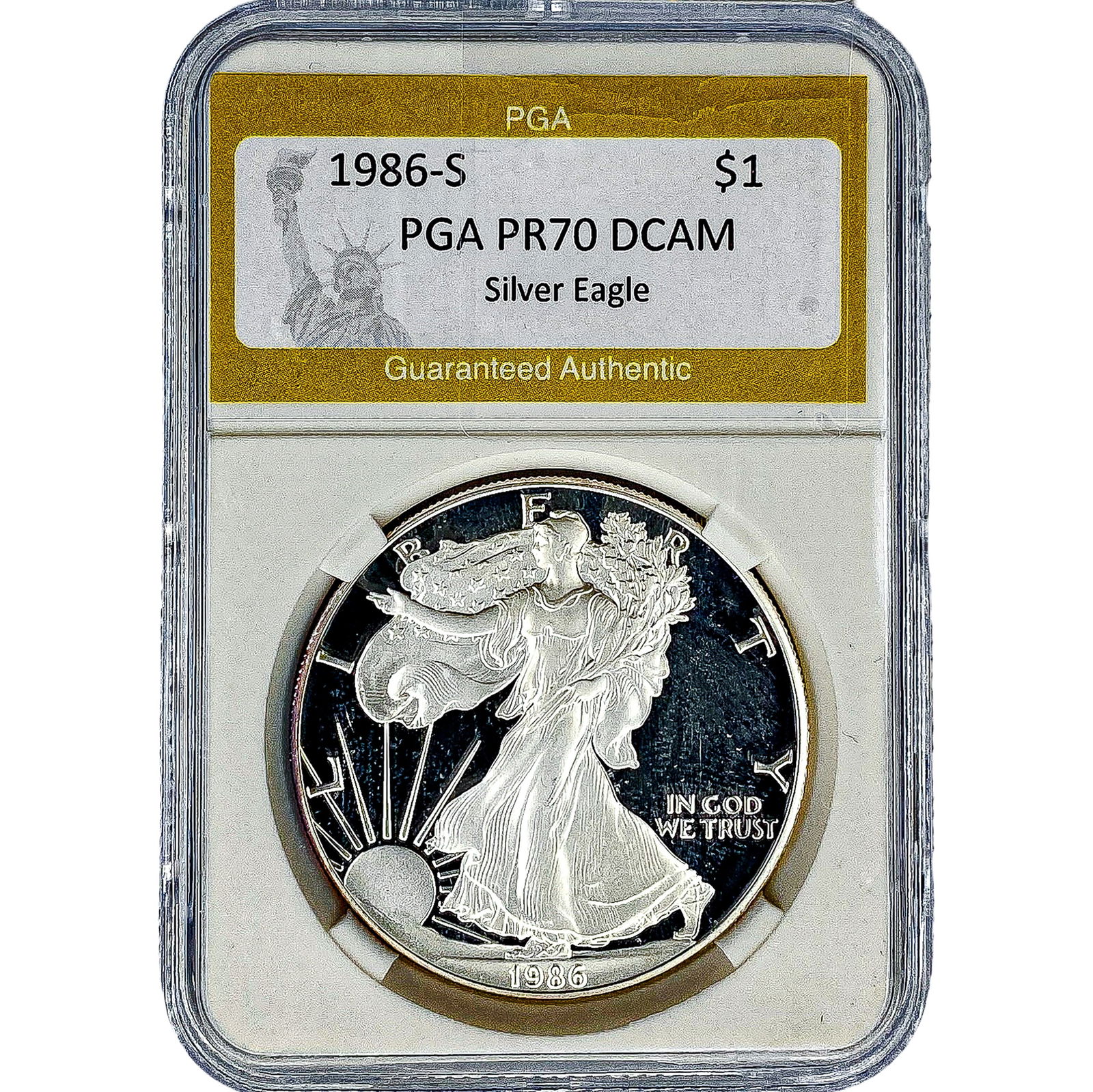 1986-S Silver Eagle PGA PR70 DCAM (1 of 2)