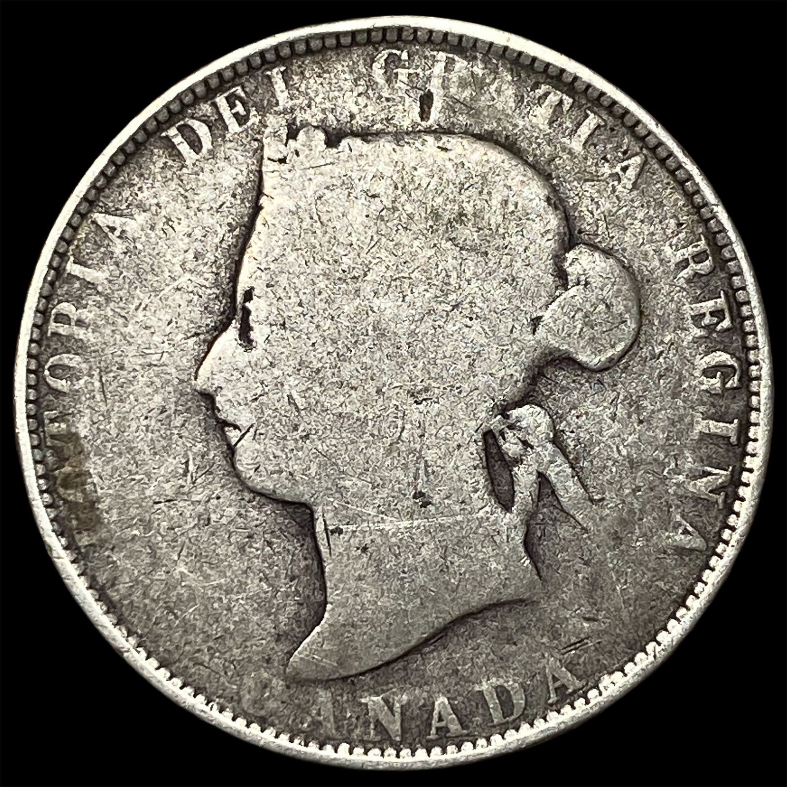 1883 Canada Silver 25 Cents ABOUT UNCIRCULATED: 1883 Canada Silver 25 Cents ABOUT UNCIRCULATED