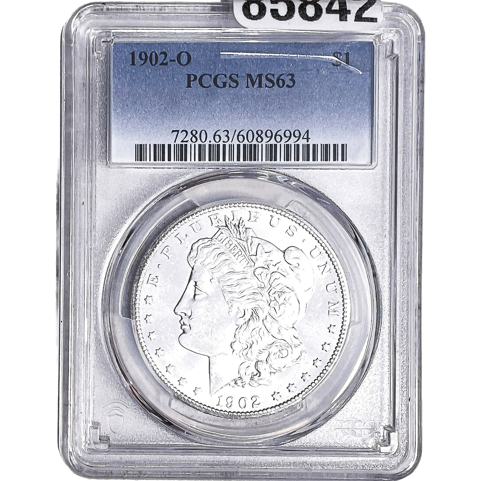 1902-O Morgan Silver Dollar PCGS MS63: 1902-O Morgan Silver Dollar PCGS MS63