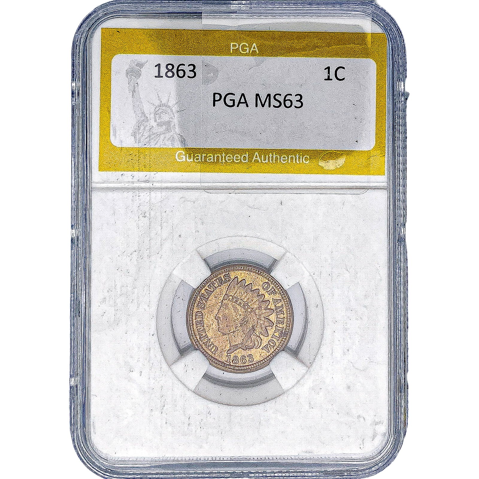 1863 Indian Head Cent PGA MS63: 1863 Indian Head Cent PGA MS63
