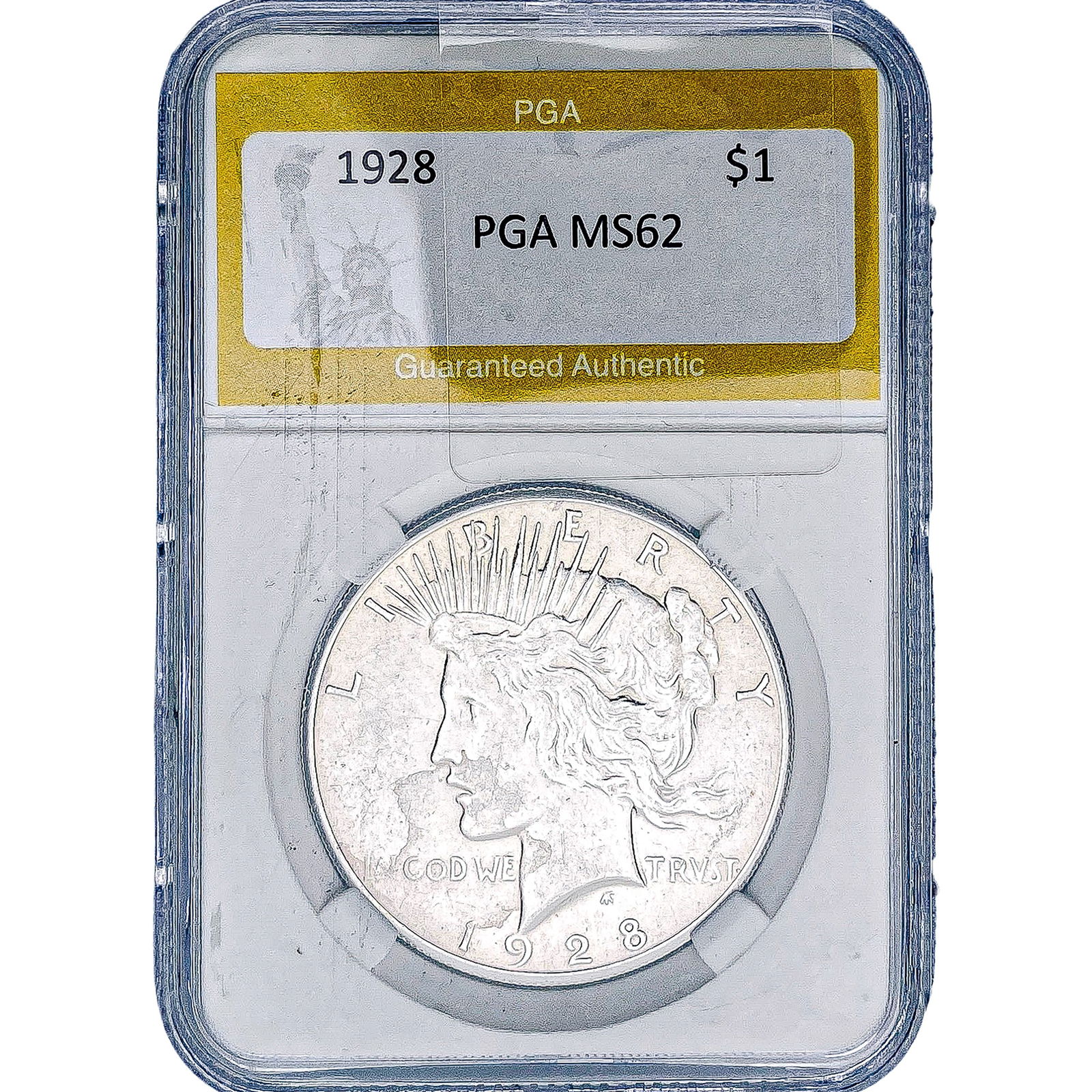 1928 Morgan Silver Dollar PGA MS62: 1928 Morgan Silver Dollar PGA MS62