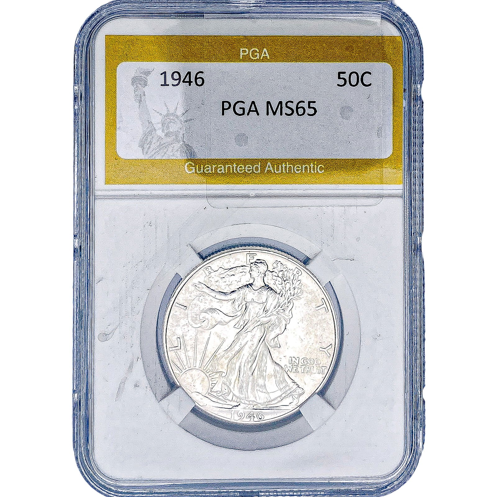 1946 Walking Liberty Half Dollar PGA MS65: 1946 Walking Liberty Half Dollar PGA MS65
