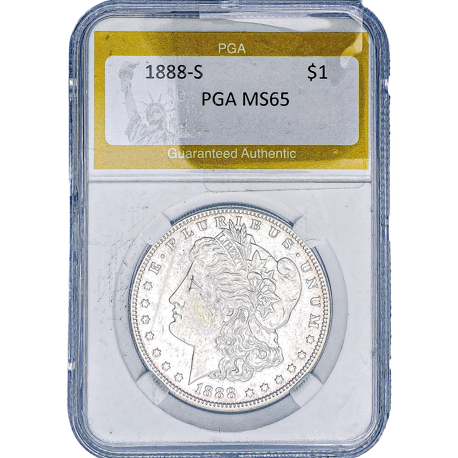 1888-S Morgan Silver Dollar PGA MS65: 1888-S Morgan Silver Dollar PGA MS65