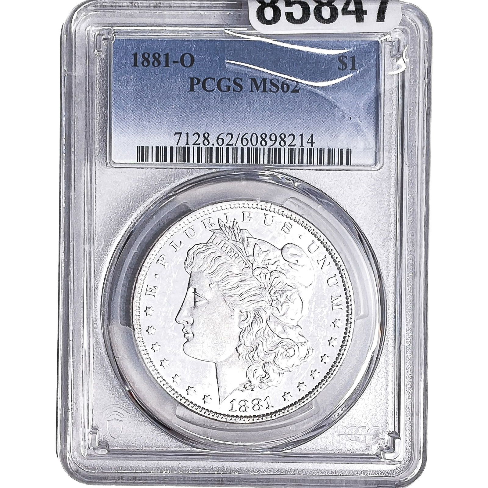 1881-O Morgan Silver Dollar PCGS MS62: 1881-O Morgan Silver Dollar PCGS MS62