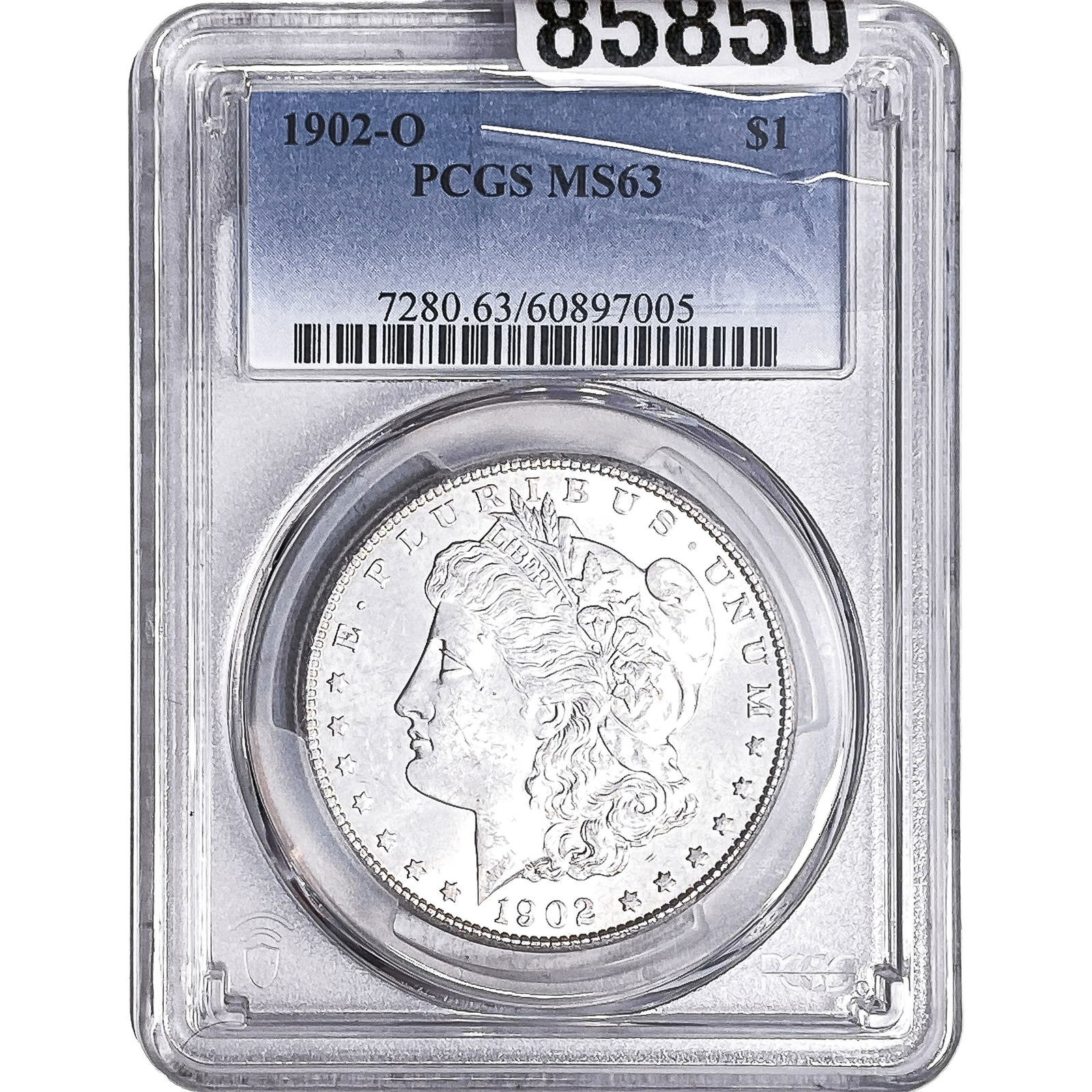 1902-O Morgan Silver Dollar PCGS MS63: 1902-O Morgan Silver Dollar PCGS MS63