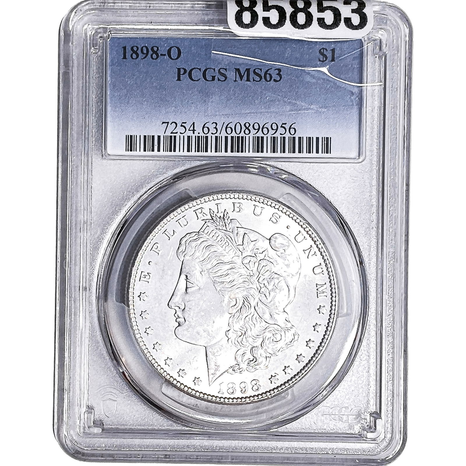 1898-O Morgan Silver Dollar PCGS MS63: 1898-O Morgan Silver Dollar PCGS MS63