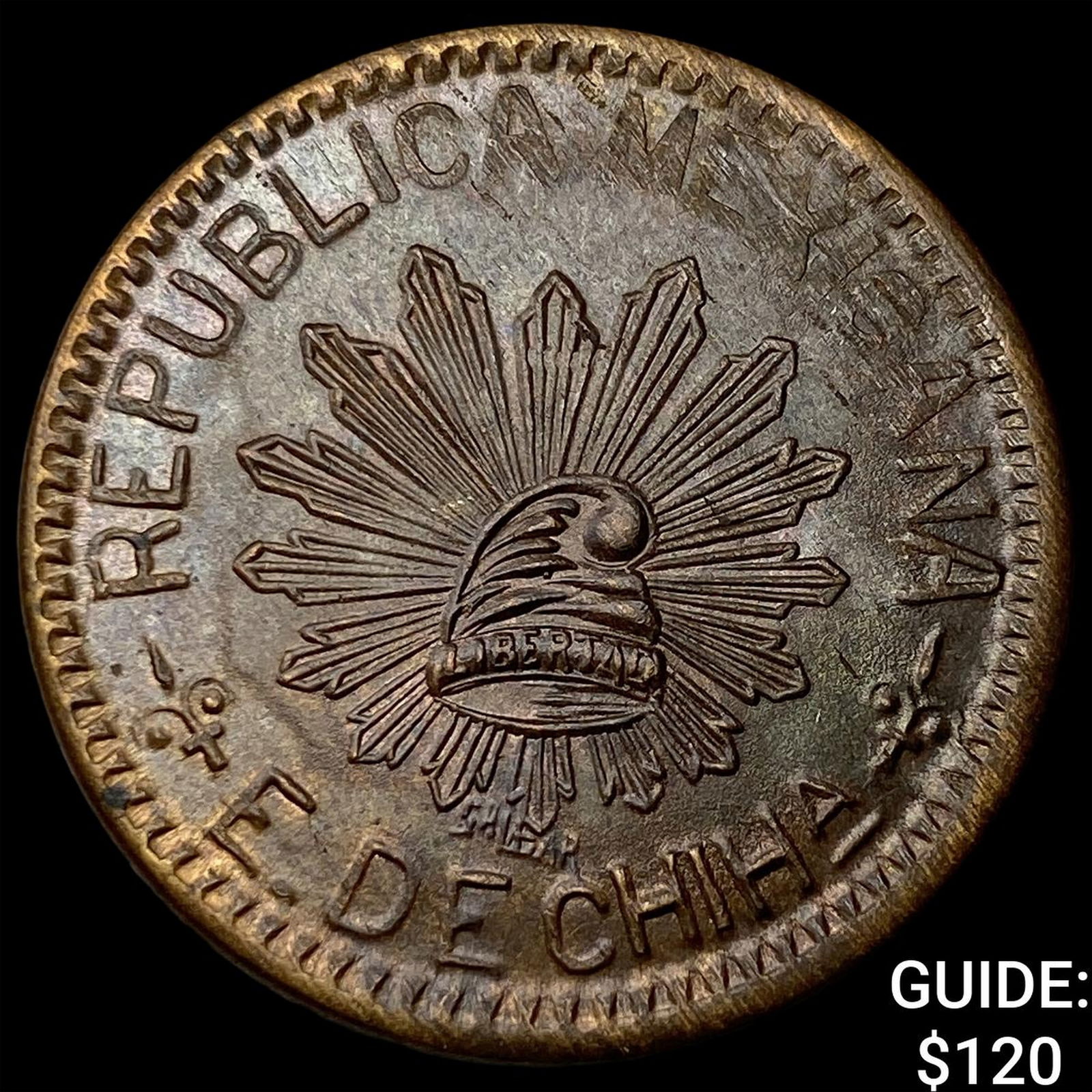 1915 Mexico Copper 10 Centavos GEM BU: 1915 Mexico Copper 10 Centavos GEM BU