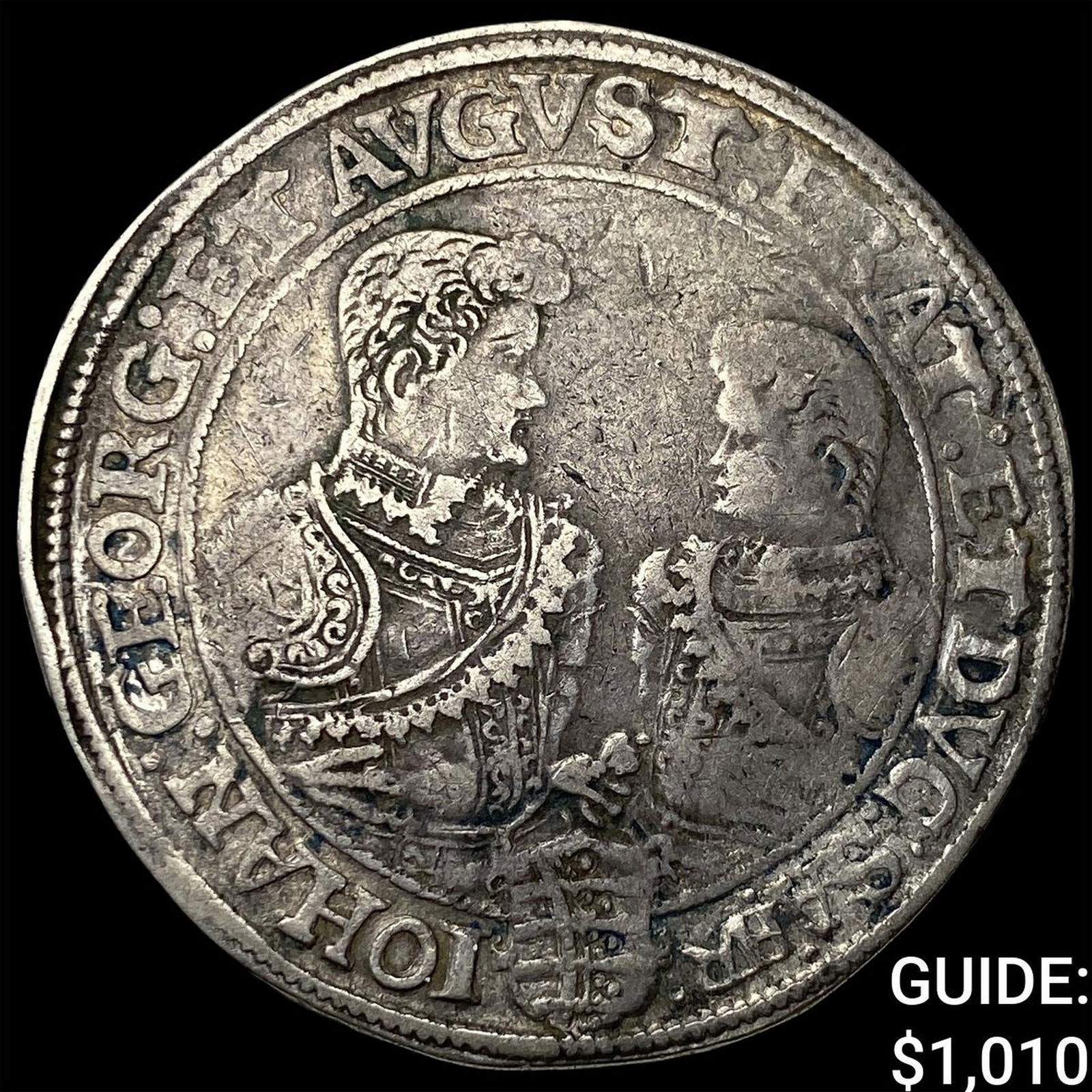 1605 Saxony Silver "3 Brothers" Thaler NEARLY UNCIRCULATED: 1605 Saxony Silver "3 Brothers" Thaler NEARLY UNCIRCULATED
