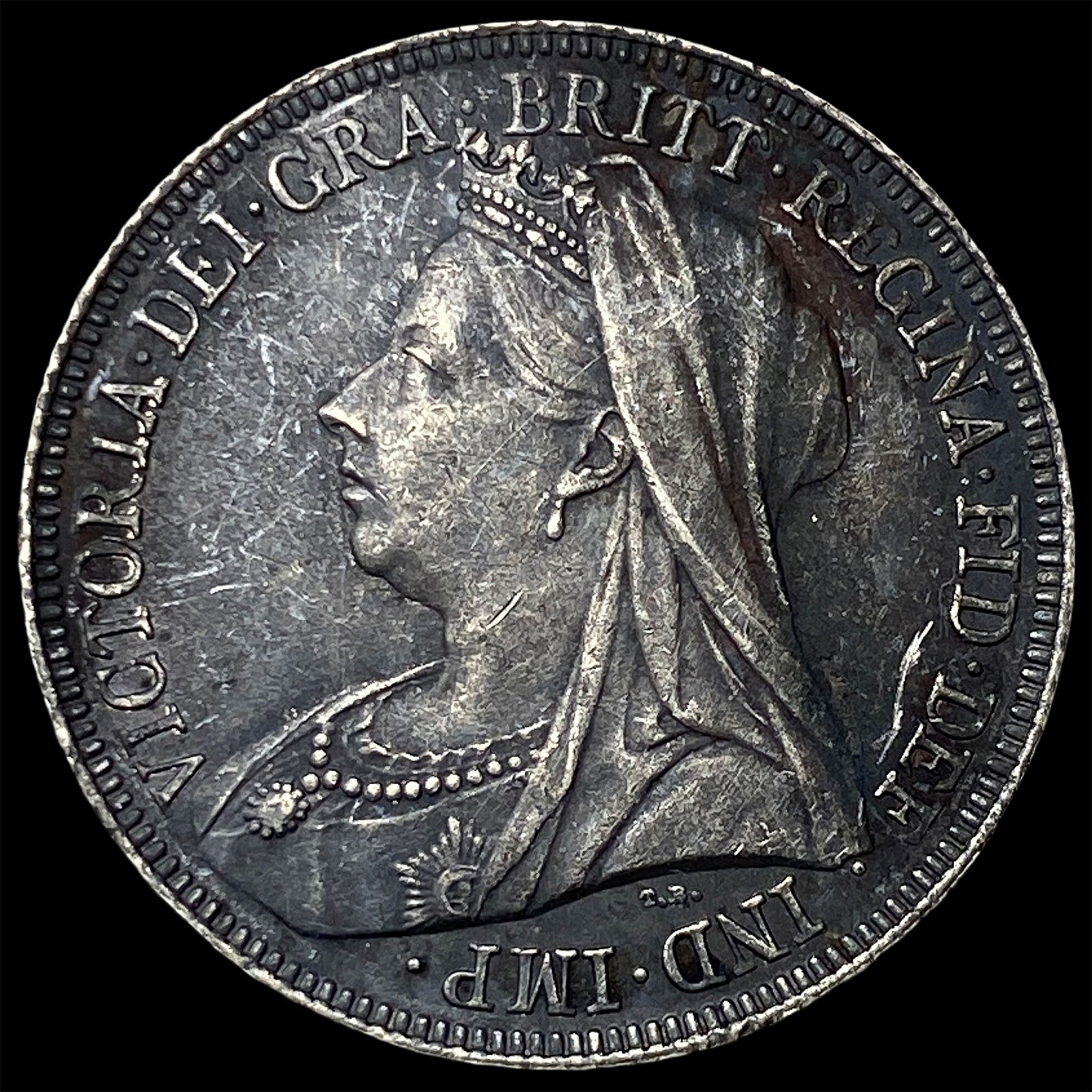 1896 Great Britain Silver Shilling CLOSELY UNCIRCULATED: 1896 Great Britain Silver Shilling CLOSELY UNCIRCULATED