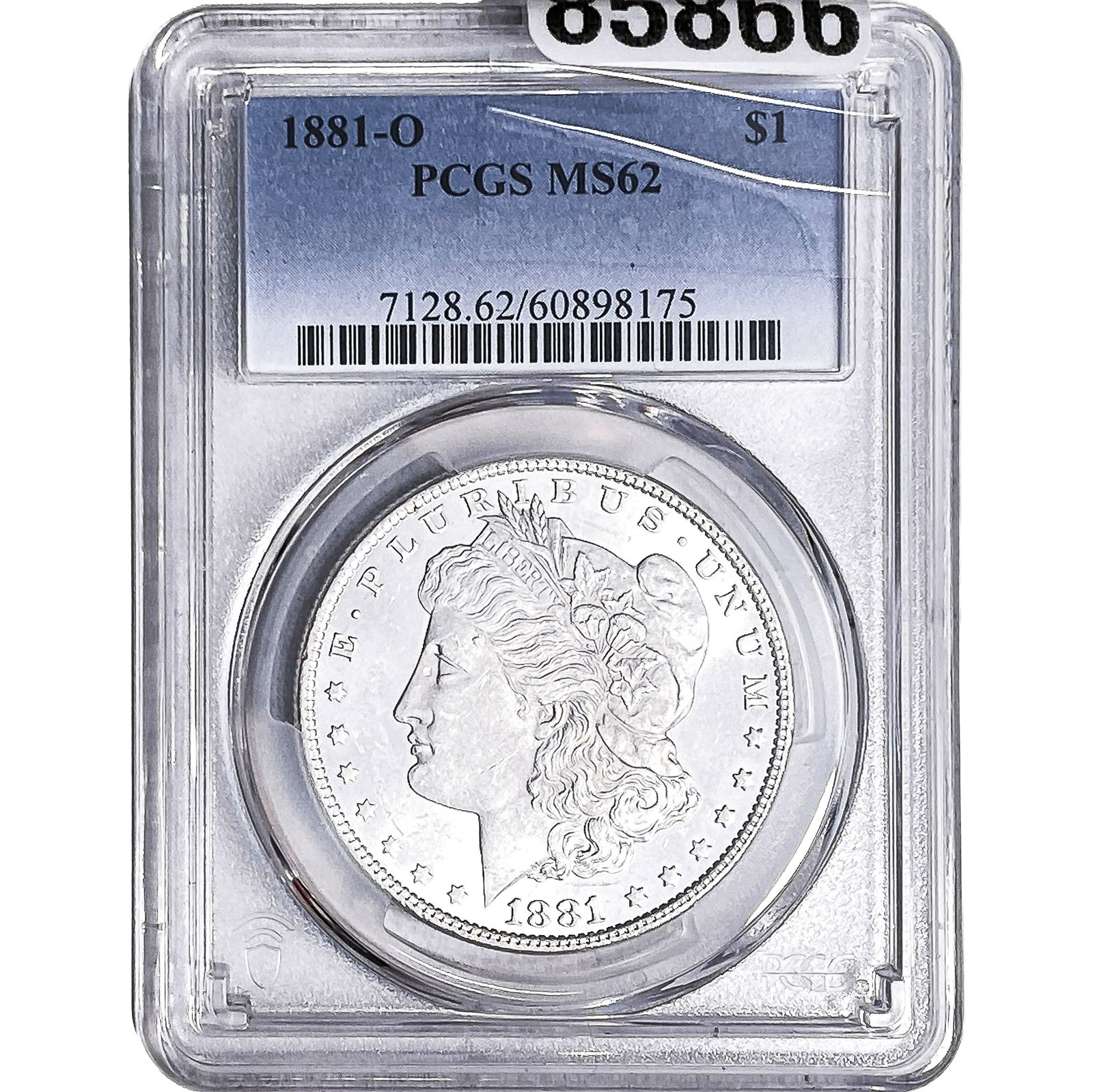 1881-O Morgan Silver Dollar PCGS MS62: 1881-O Morgan Silver Dollar PCGS MS62