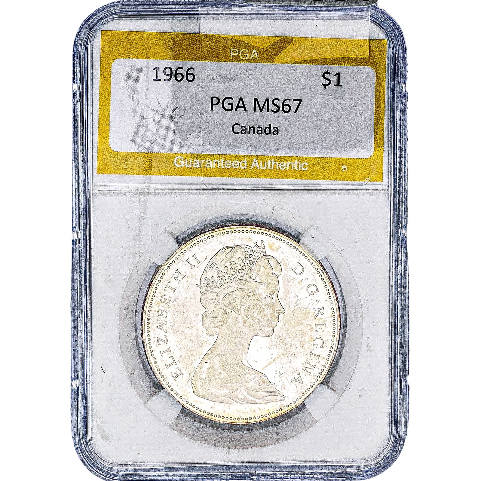 1966 Canada Silver Dollar PGA MS67: 1966 Canada Silver Dollar PGA MS67