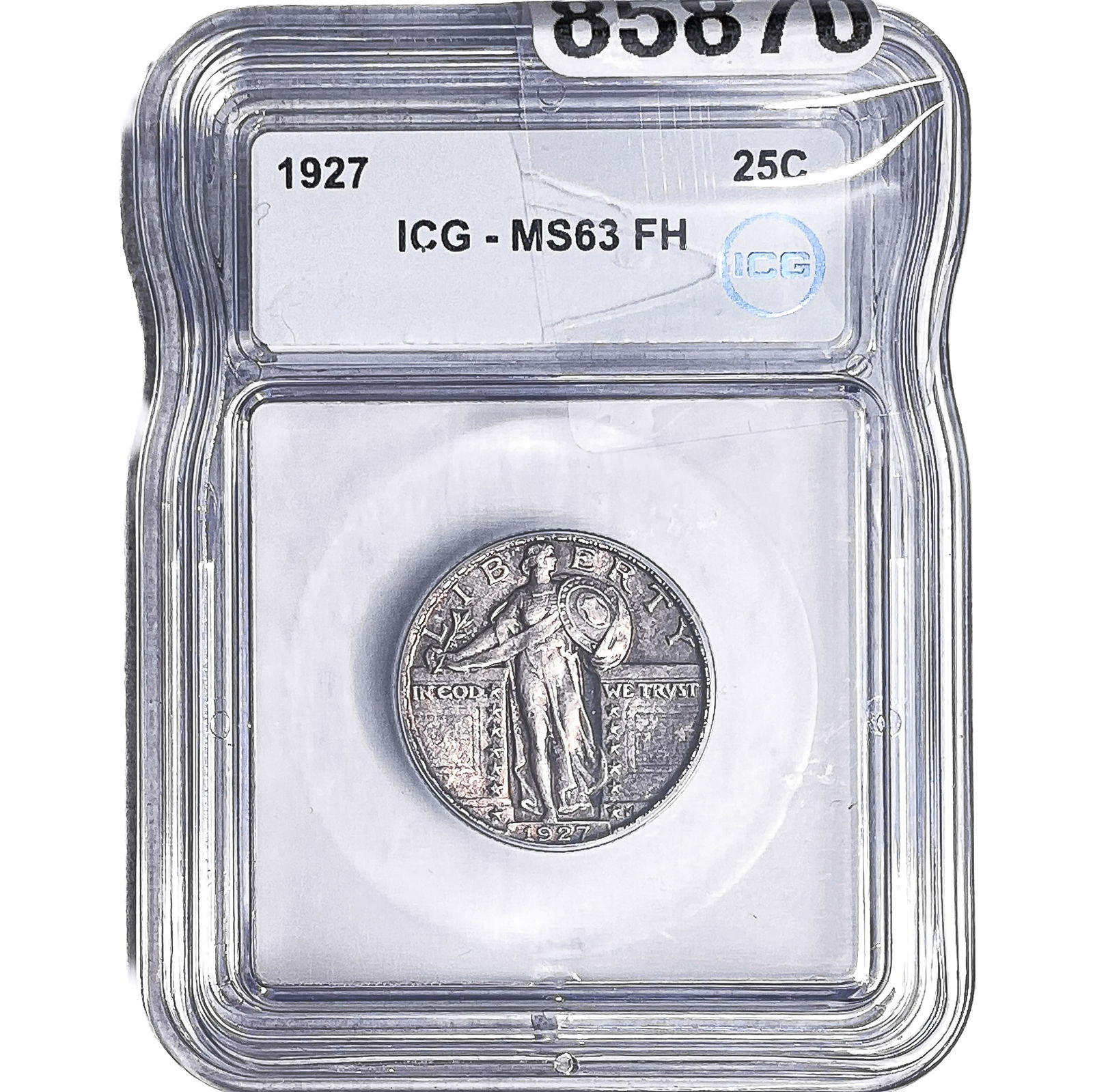 1927 Standing Liberty Quarter ICG MS63 FH: 1927 Standing Liberty Quarter ICG MS63 FH