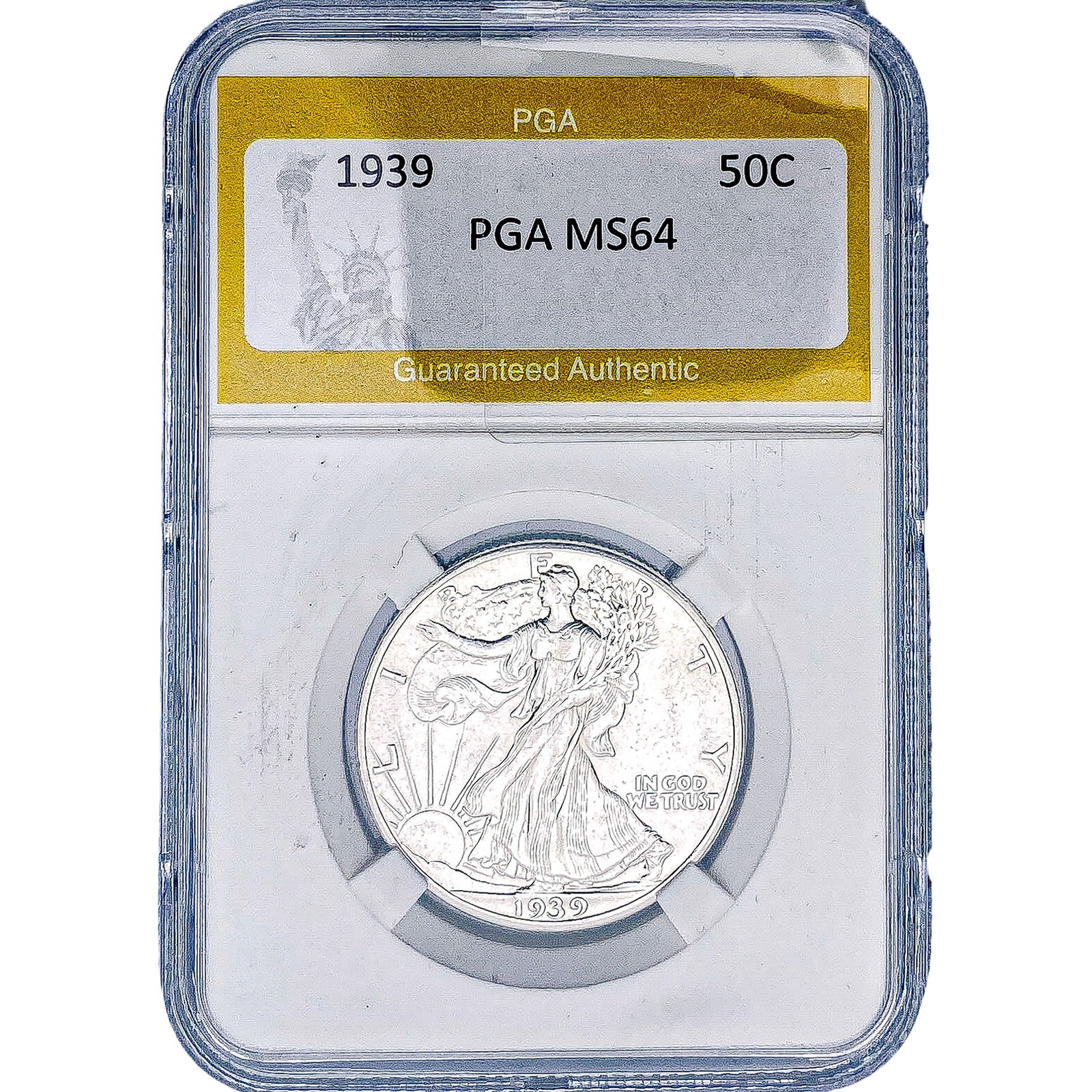 1939 Walking Liberty Half Dollar PGA MS64: 1939 Walking Liberty Half Dollar PGA MS64