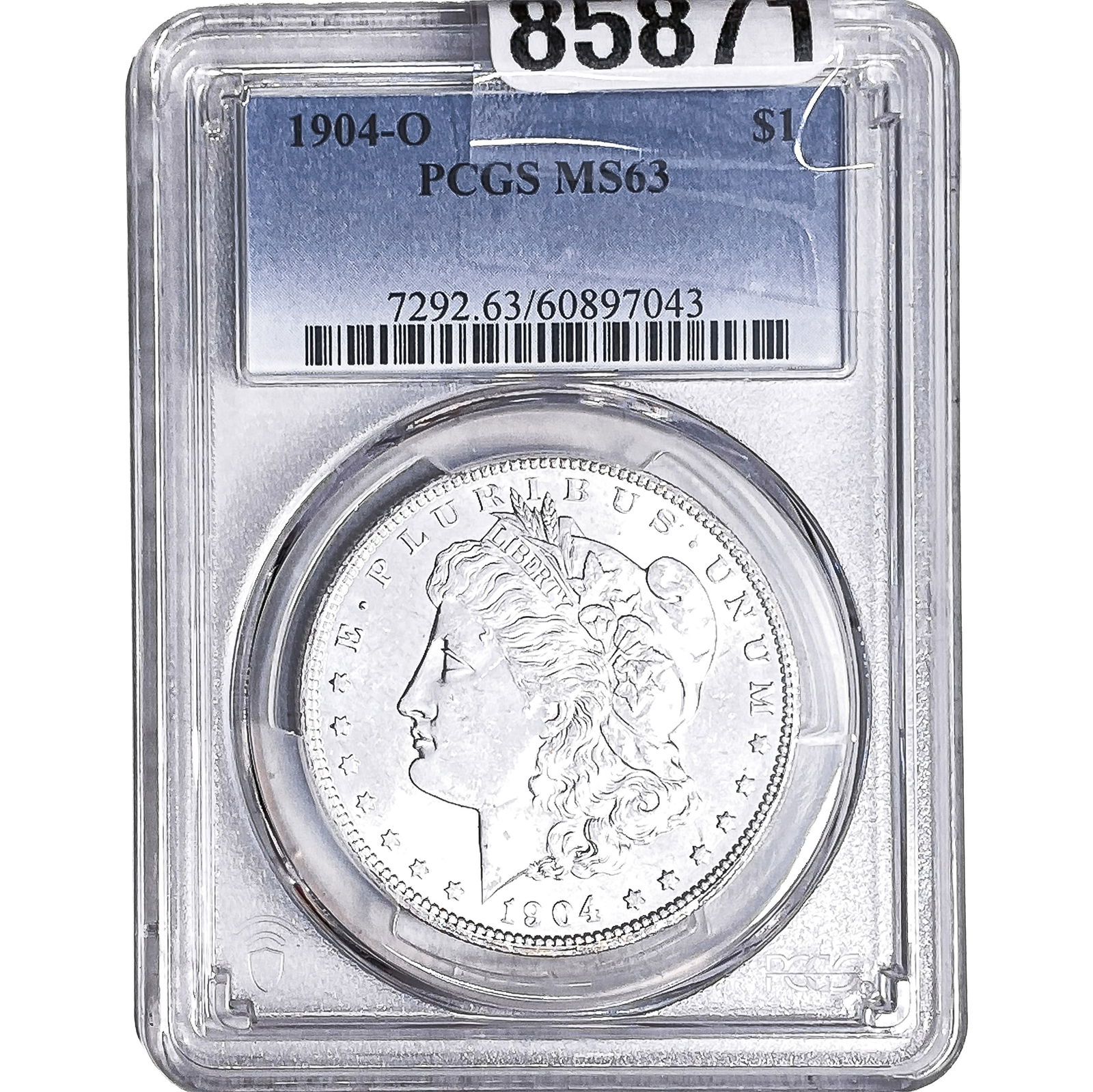 1904-O Morgan Silver Dollar PCGS MS63: 1904-O Morgan Silver Dollar PCGS MS63