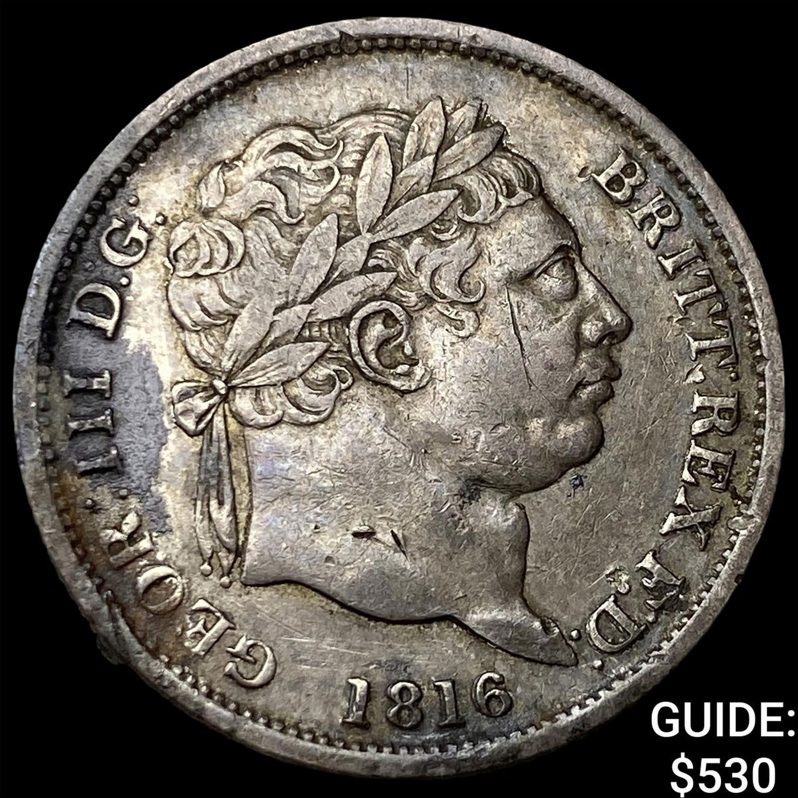 1816 Great Britian Silver 1 Shilling CLOSELY UNCIRCULATED: 1816 Great Britian Silver 1 Shilling CLOSELY UNCIRCULATED