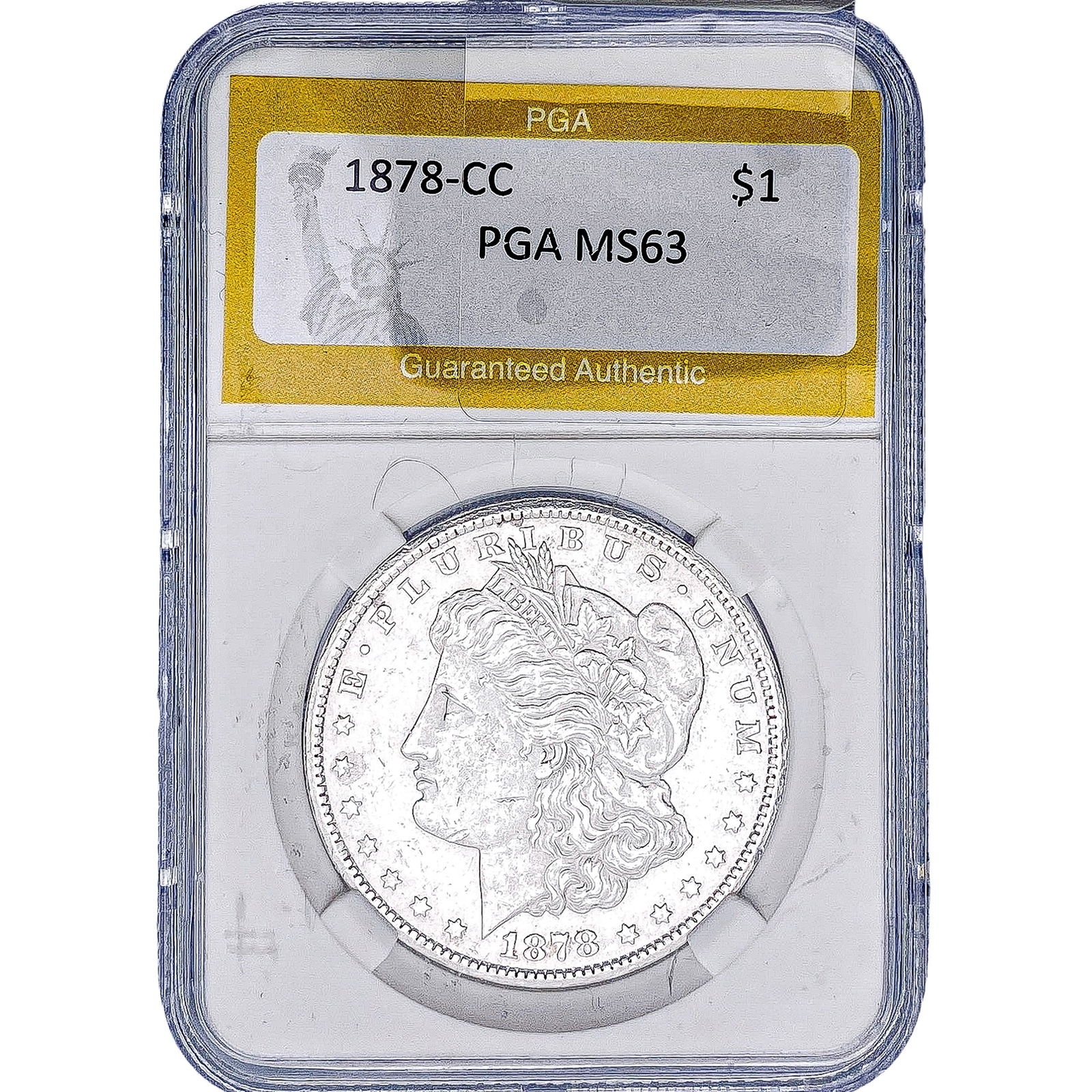 1878-CC Morgan Silver Dollar PGA MS63: 1878-CC Morgan Silver Dollar PGA MS63