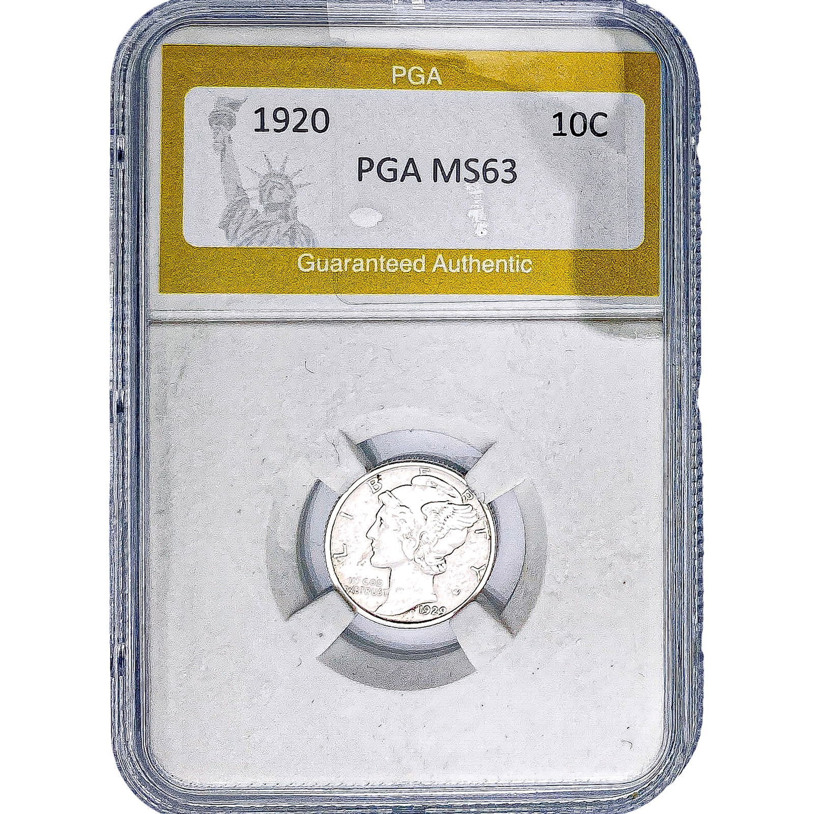 1920 Mercury Silver Dime PGA MS63: 1920 Mercury Silver Dime PGA MS63