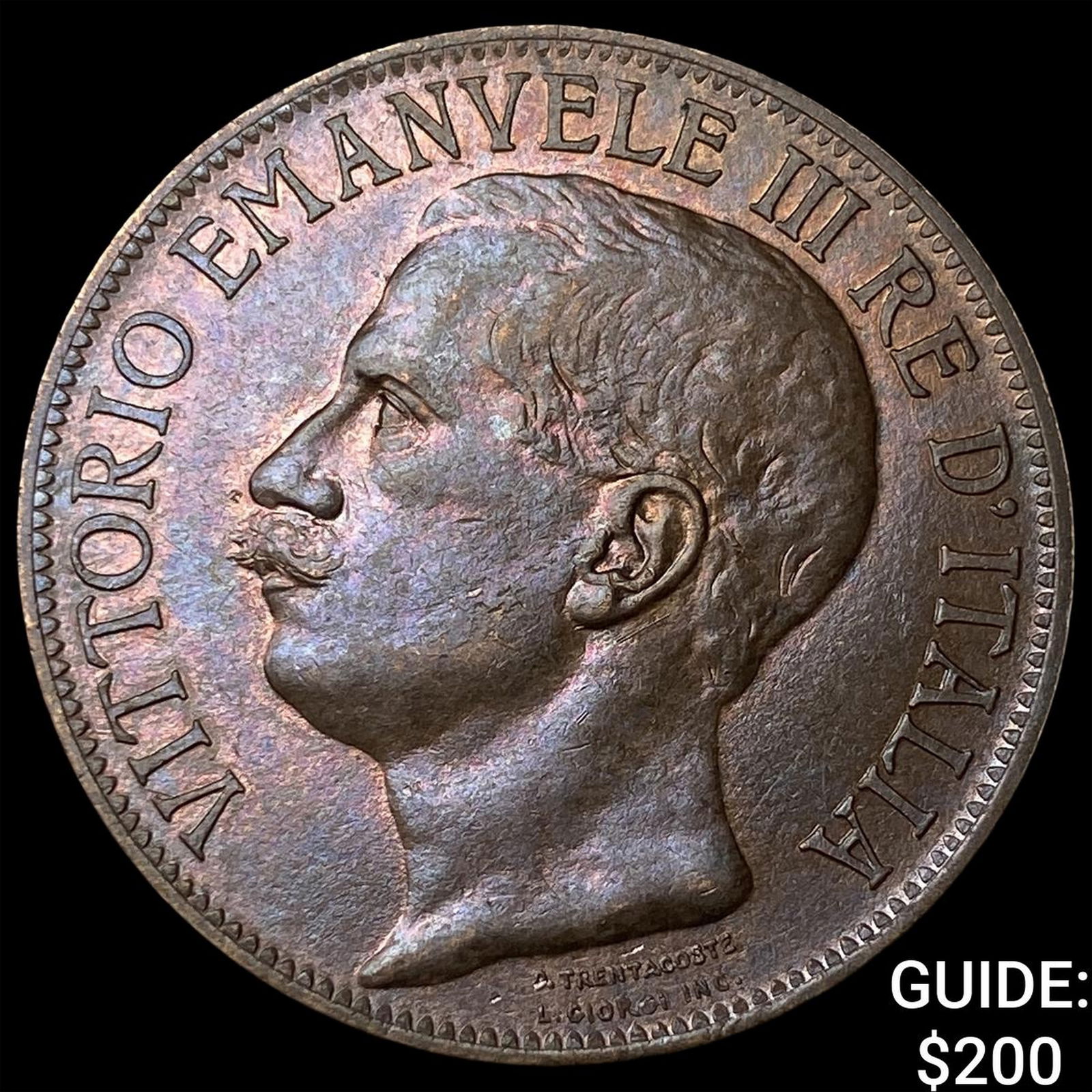 1911 ITaly Copper 10 Centesimi SUPERB GEM BU: 1911 ITaly Copper 10 Centesimi SUPERB GEM BU