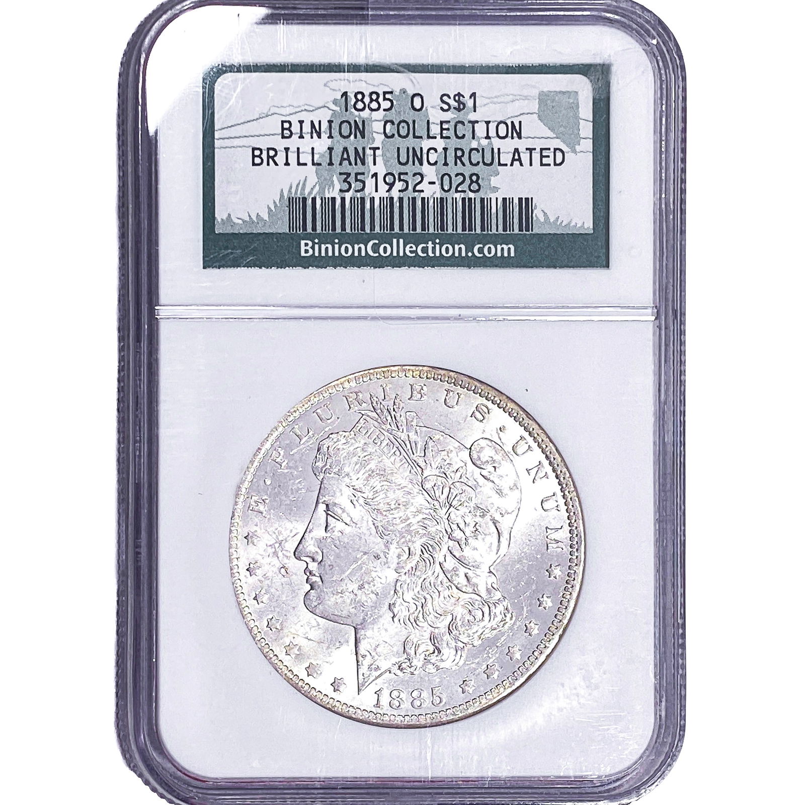 1885-O Morgan Silver Dollar NGC BU Binion Coll. (1 of 2)