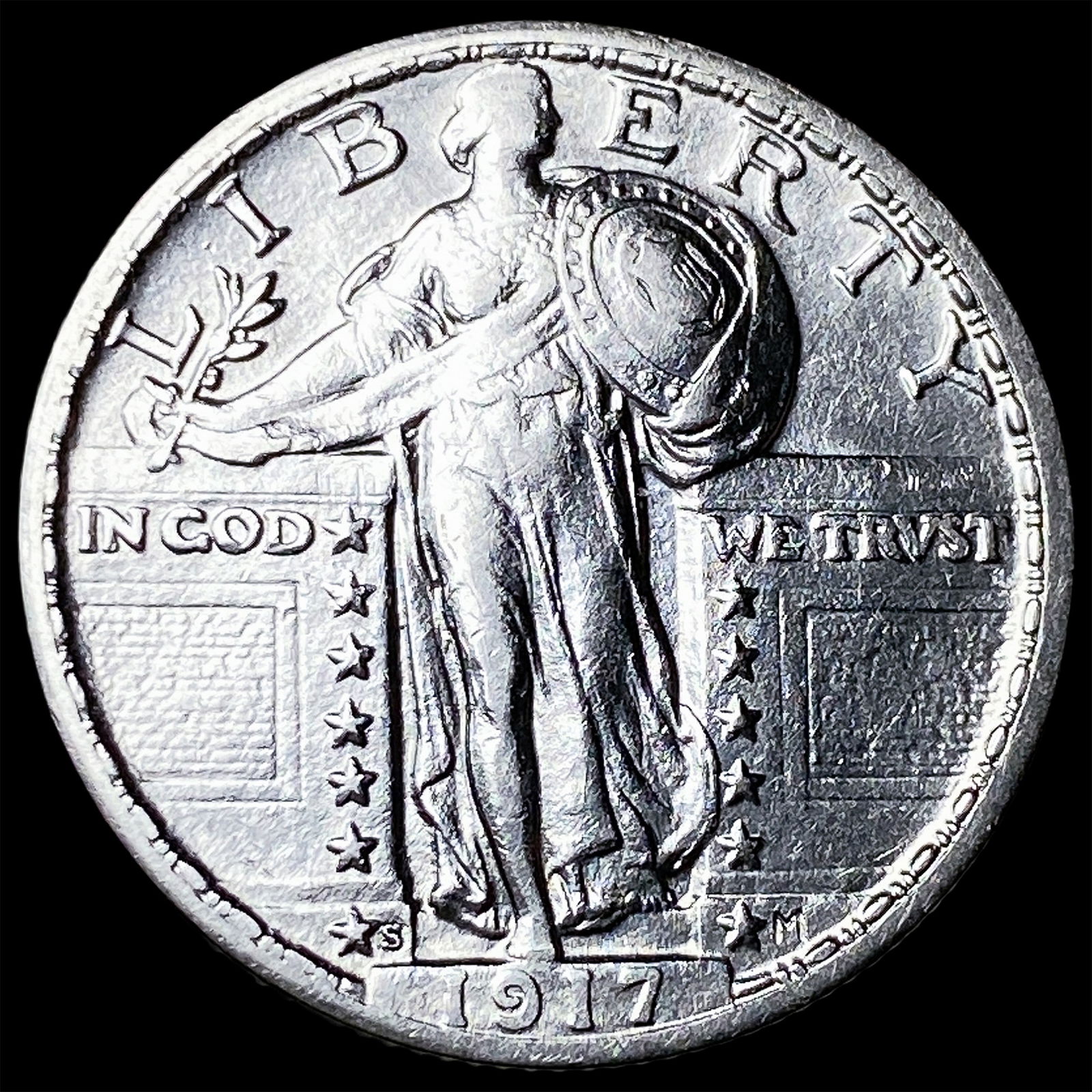 1917-S Silver Standing Liberty Quarter UNCIRCULATED: 1917-S Silver Standing Liberty Quarter UNCIRCULATED