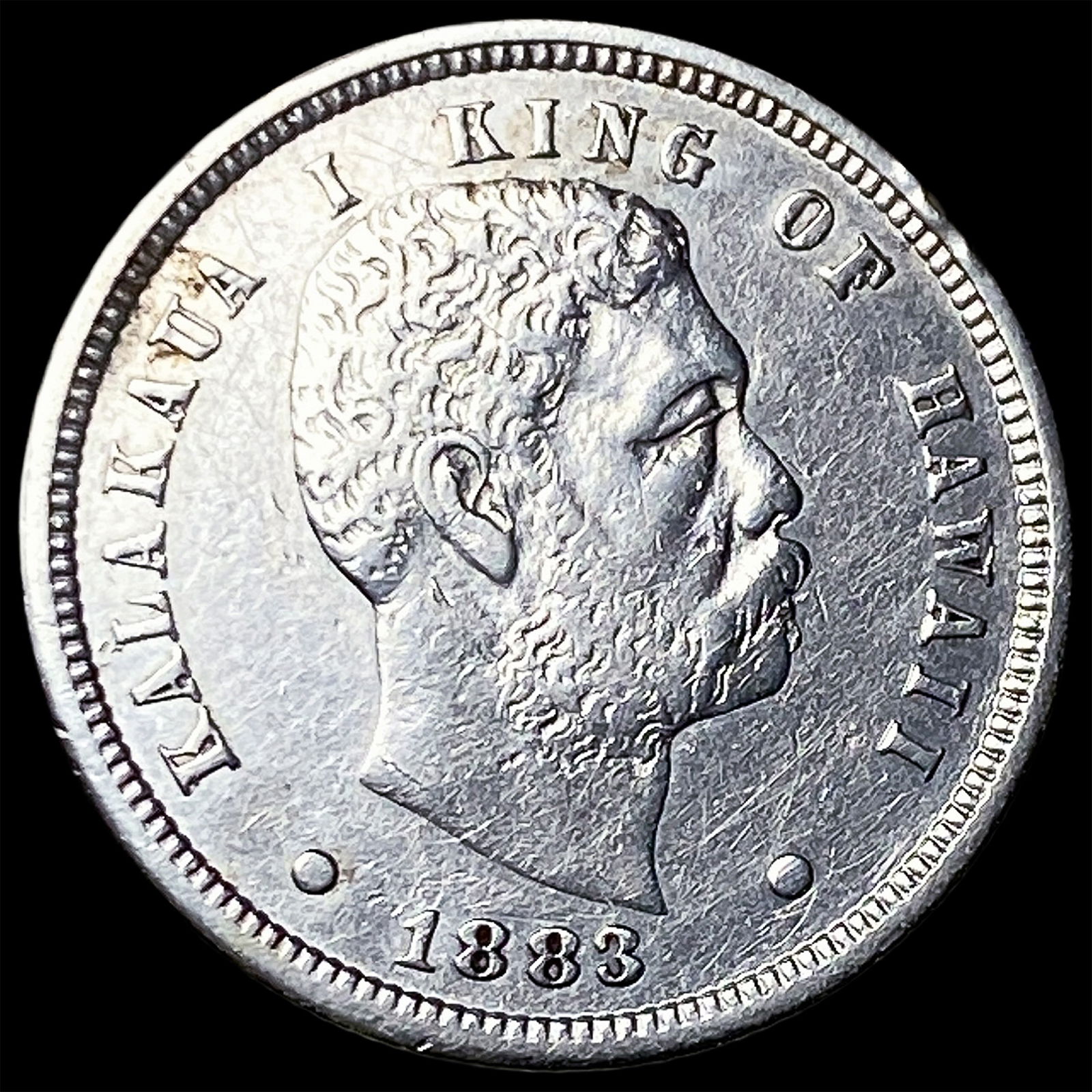 1883 Silver Dime Hawaii Kalakaua I UNCIRCULATED: 1883 Silver Dime Hawaii Kalakaua I UNCIRCULATED
